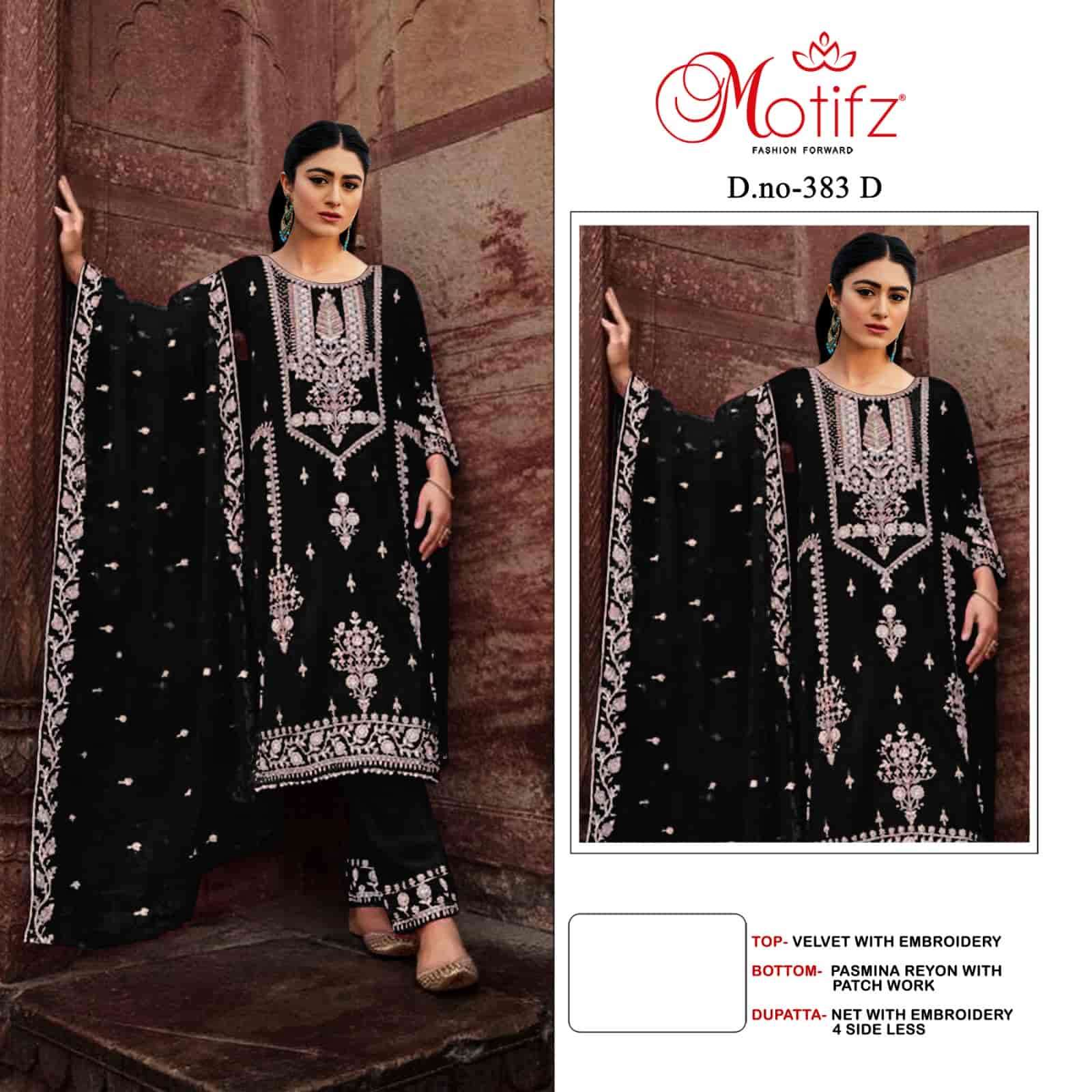 Motifz 383 Velvet Pakistani Designer Suit view 3