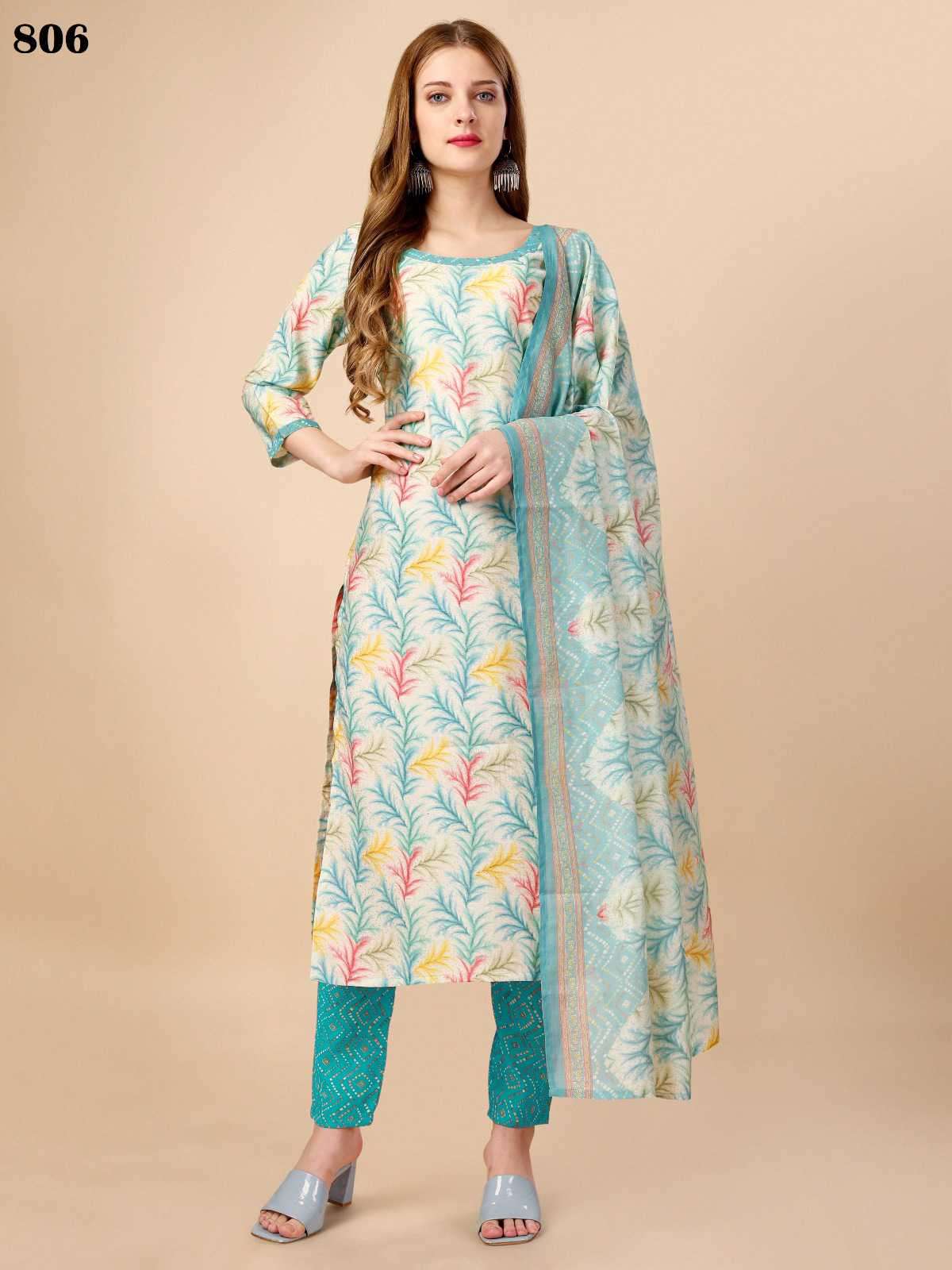 Beriston Bs Vol 8 Fancy Cotton Kurti Pant Dupatta Single Collection Price view 13