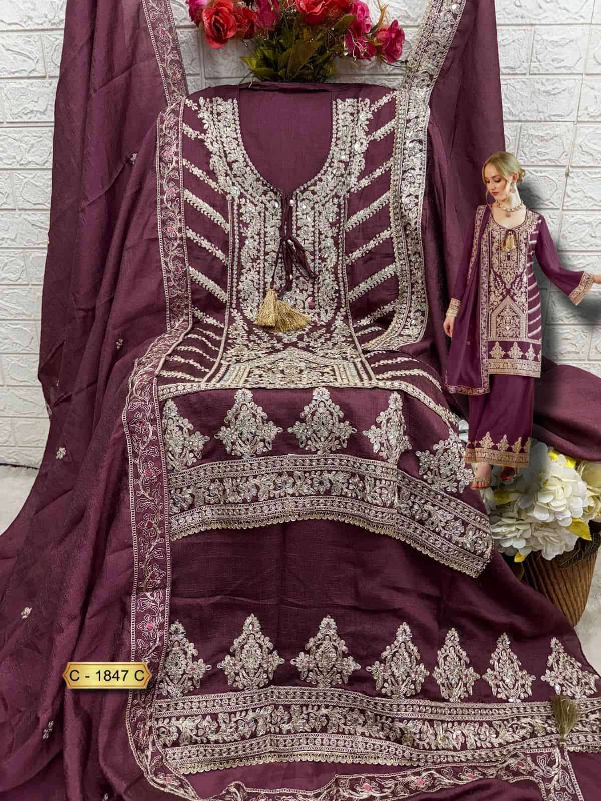 Fepic C 1847 C Exclusive Heavy Designer Style Pakistani Suit Ensemble view 2
