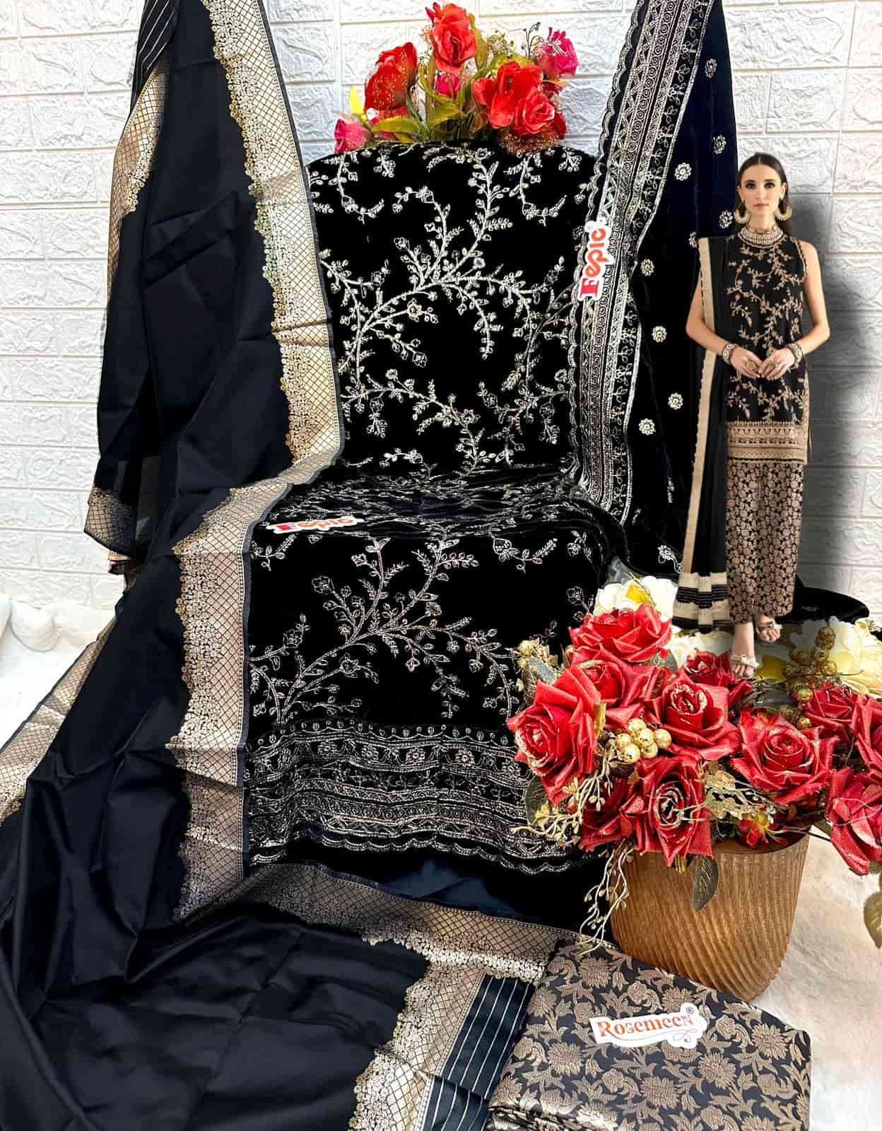 Fepic V 17021 C Exclusive Heavy Designer Winter Wear Party Wear Suit Collection view 2