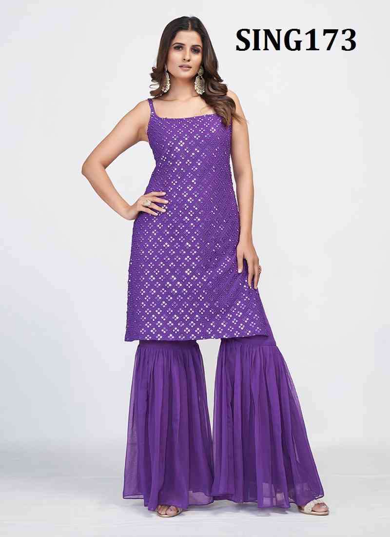 Arya Sing173 Designer Partywear Sharara Dress New Collection view 2