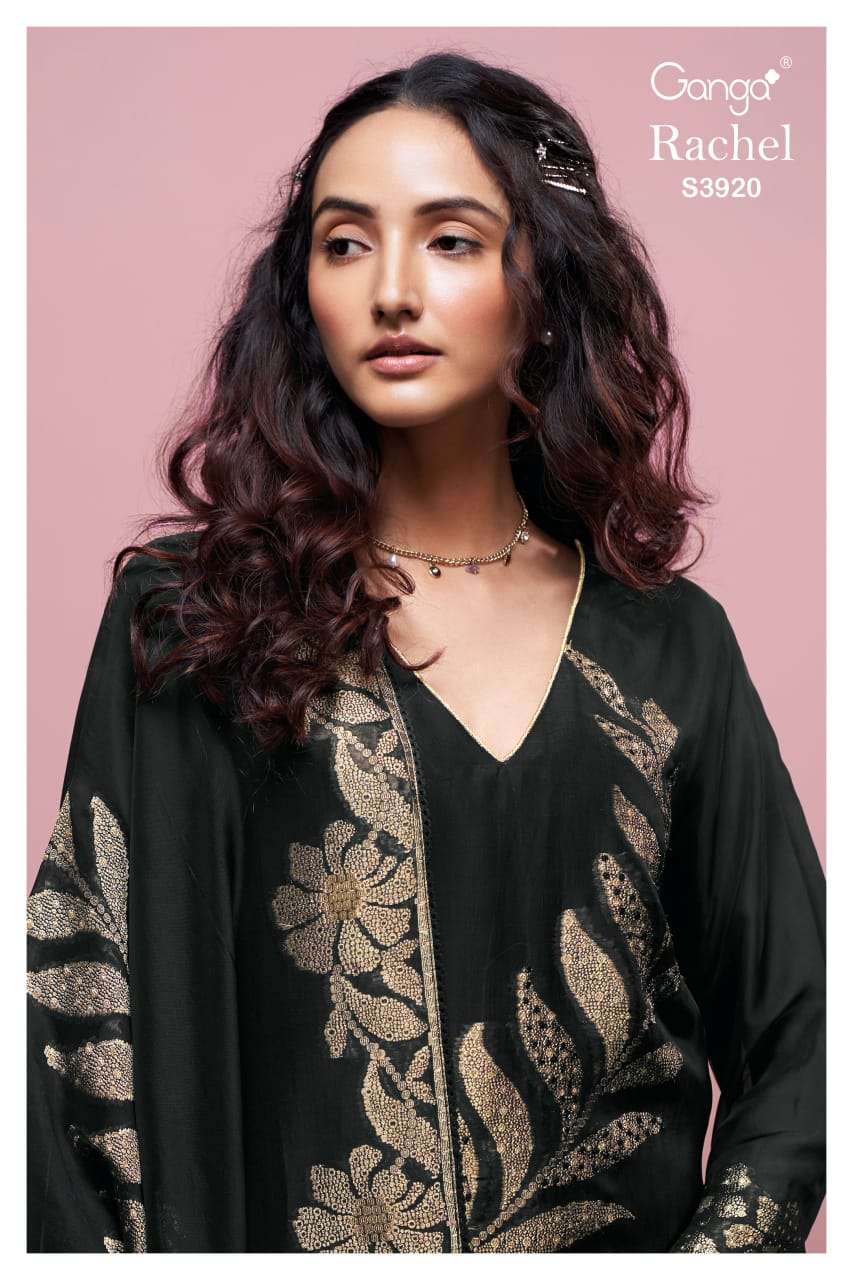 Ganga Fashion Rachel 3920 Latest Style Bemberg Silk Suit Collection view 4
