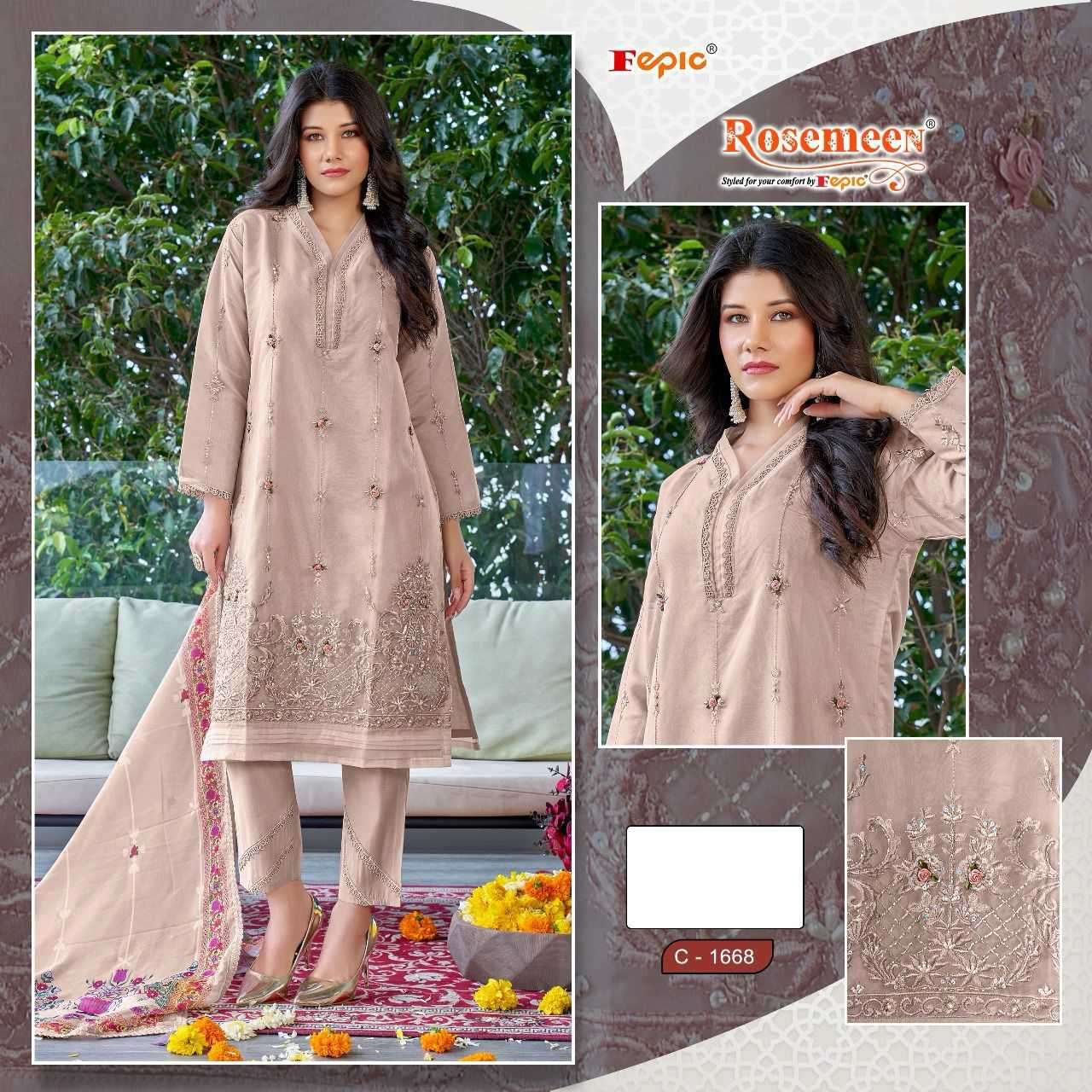 Fepic Rosemeen Organza Embroidered Pakistani Suit view 4