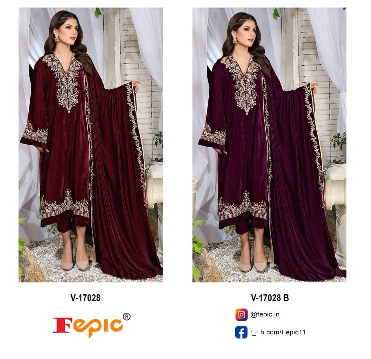 Fepic Rosemeen Velvet Embroidered Suit view 2