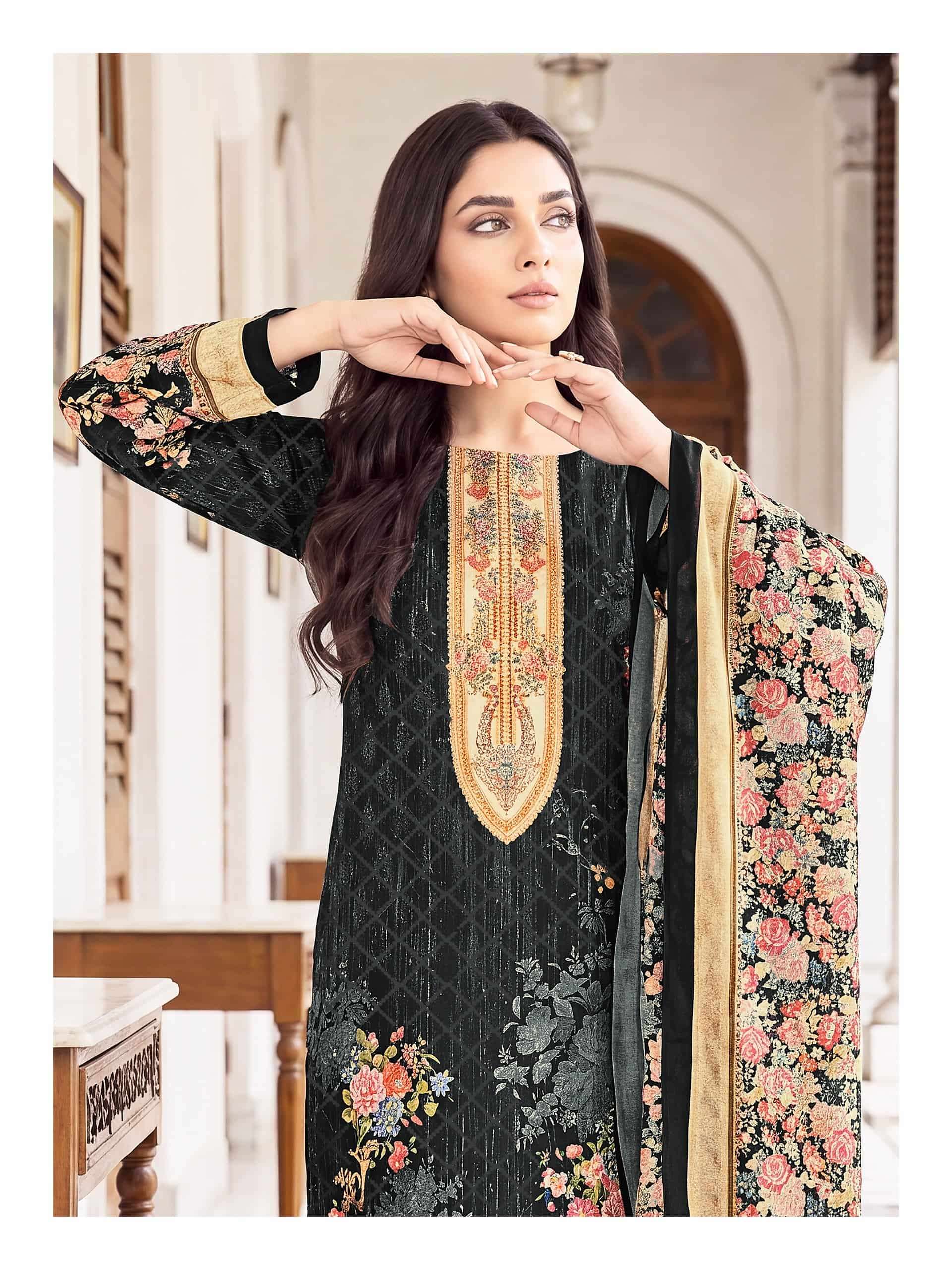 Kavyakala Maria B Fancy Cotton Dress Materia Catalog view 6