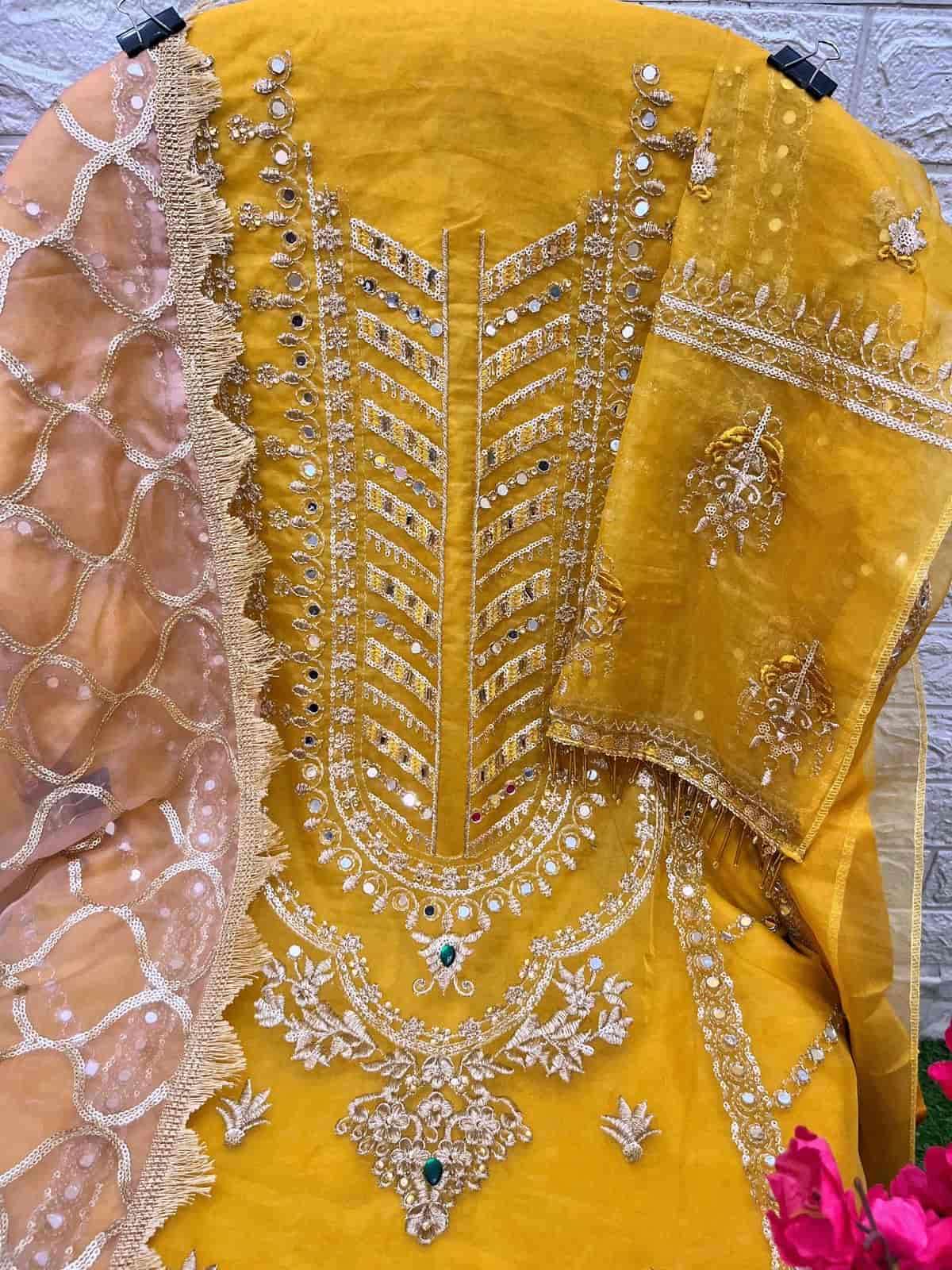 K 1958 Heavy Embroidered Organza Salwar Suit view 4