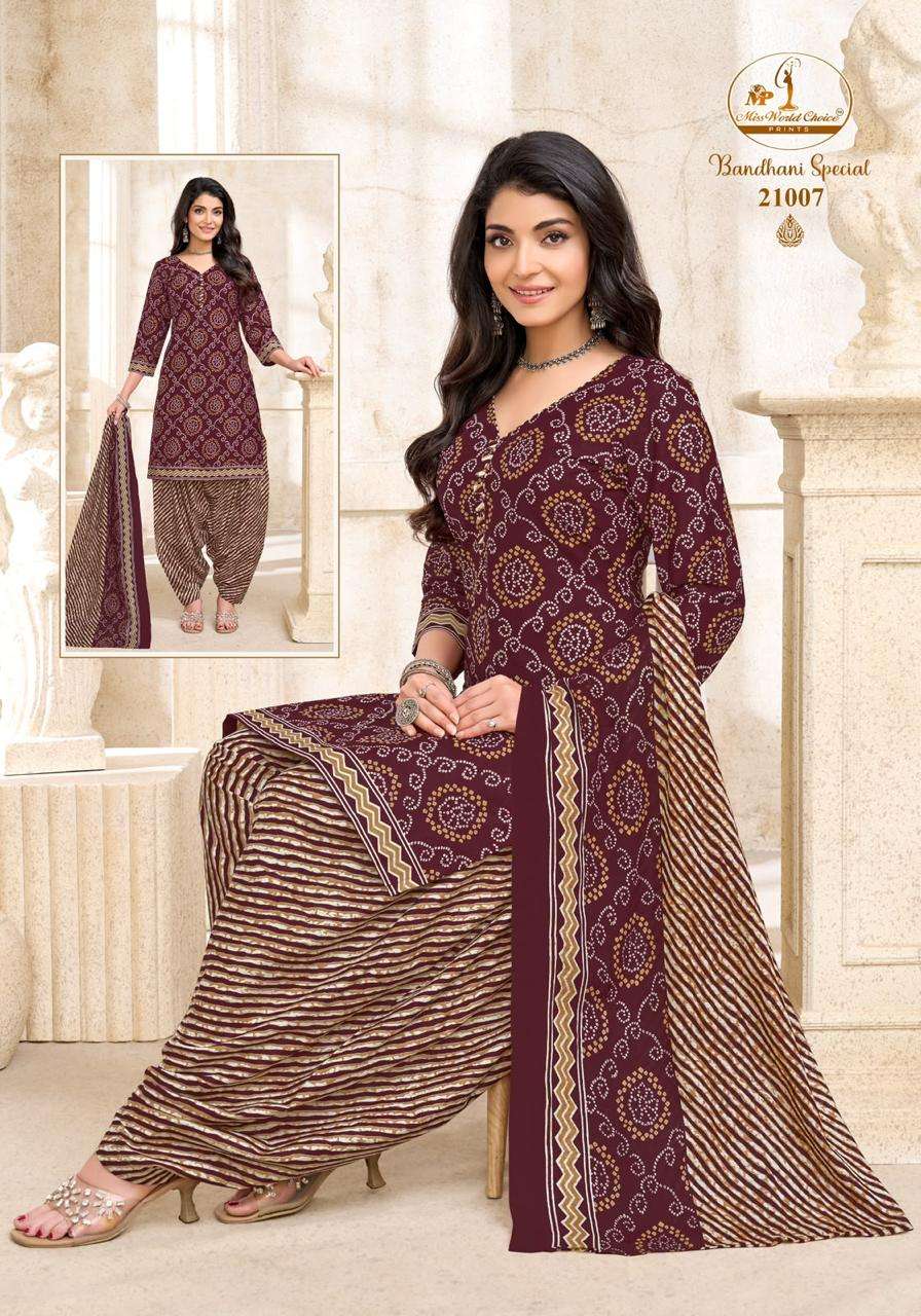 Miss World Choice Pure Cotton Bandhani Suit view 10
