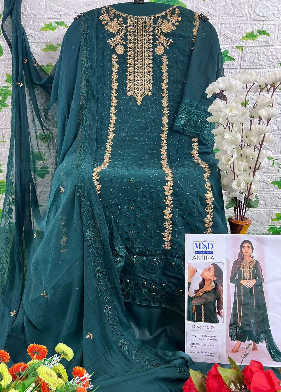 MSD Designer Amira Fancy Eid Collection pakistani Suit 2024 view 8