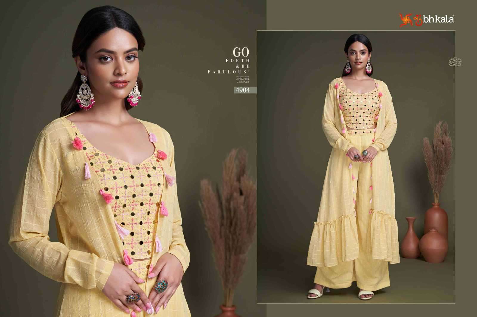 Shubhkala Flory Vol 34 Exclusive Shrug Style 3 Piece Stylish Western Outfit view 6