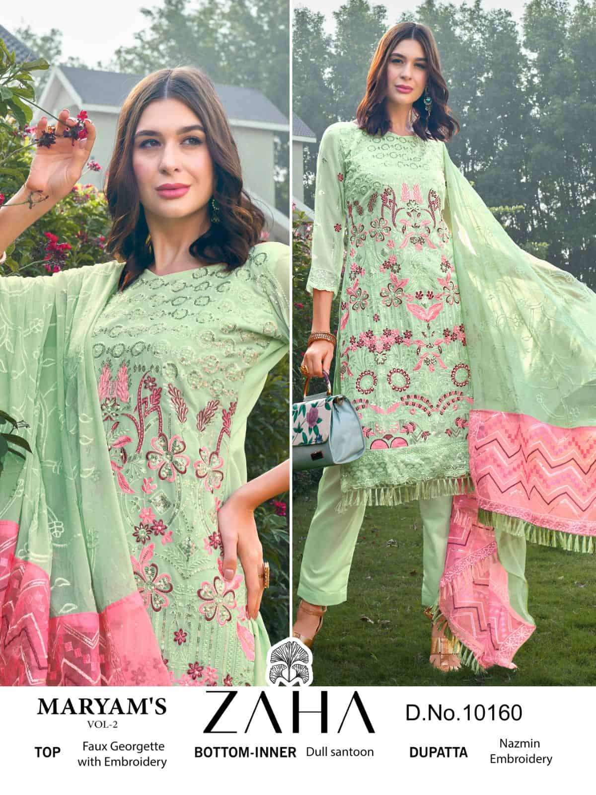 Zaha 10160 Festive Wear Style Designer Pakistani Suit Collection