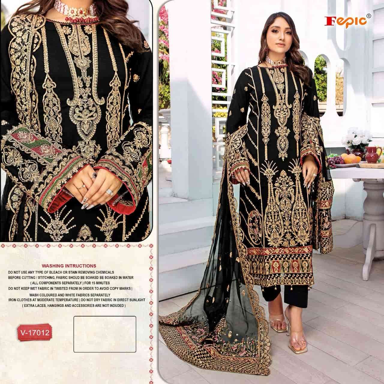 Fepic V 17012 Colors Heavy Designer Party Wear Style Velvet Suit Online view 2