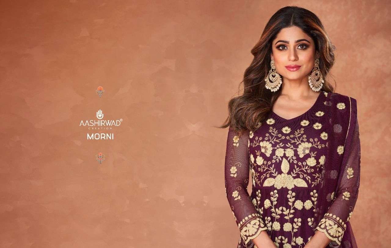 Aashirwad Morni Exclusive Designer Work Anarkali Dress New Collection view 7