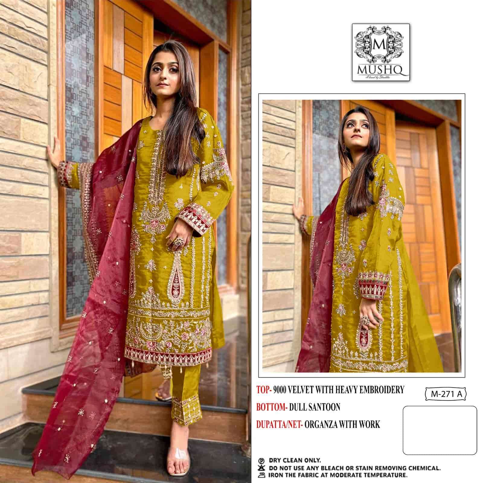 Mushq M 271 Colors Pakistani New Designs Winter Wear Salwar Suit Wholesalers view 2