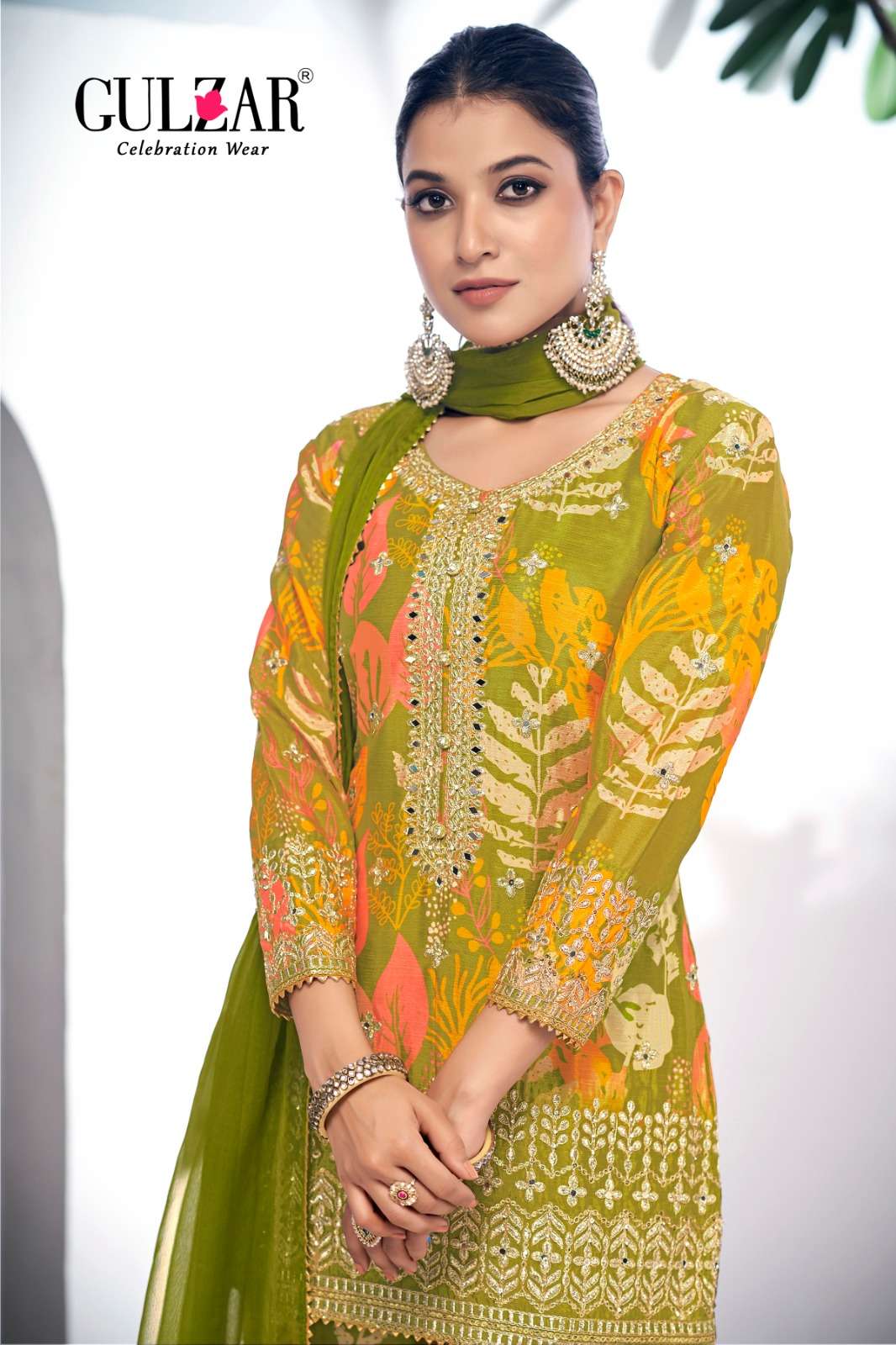 Gulzar Monisha 2101 To 2104 Designer Sharara Dress Wedding Collection view 13