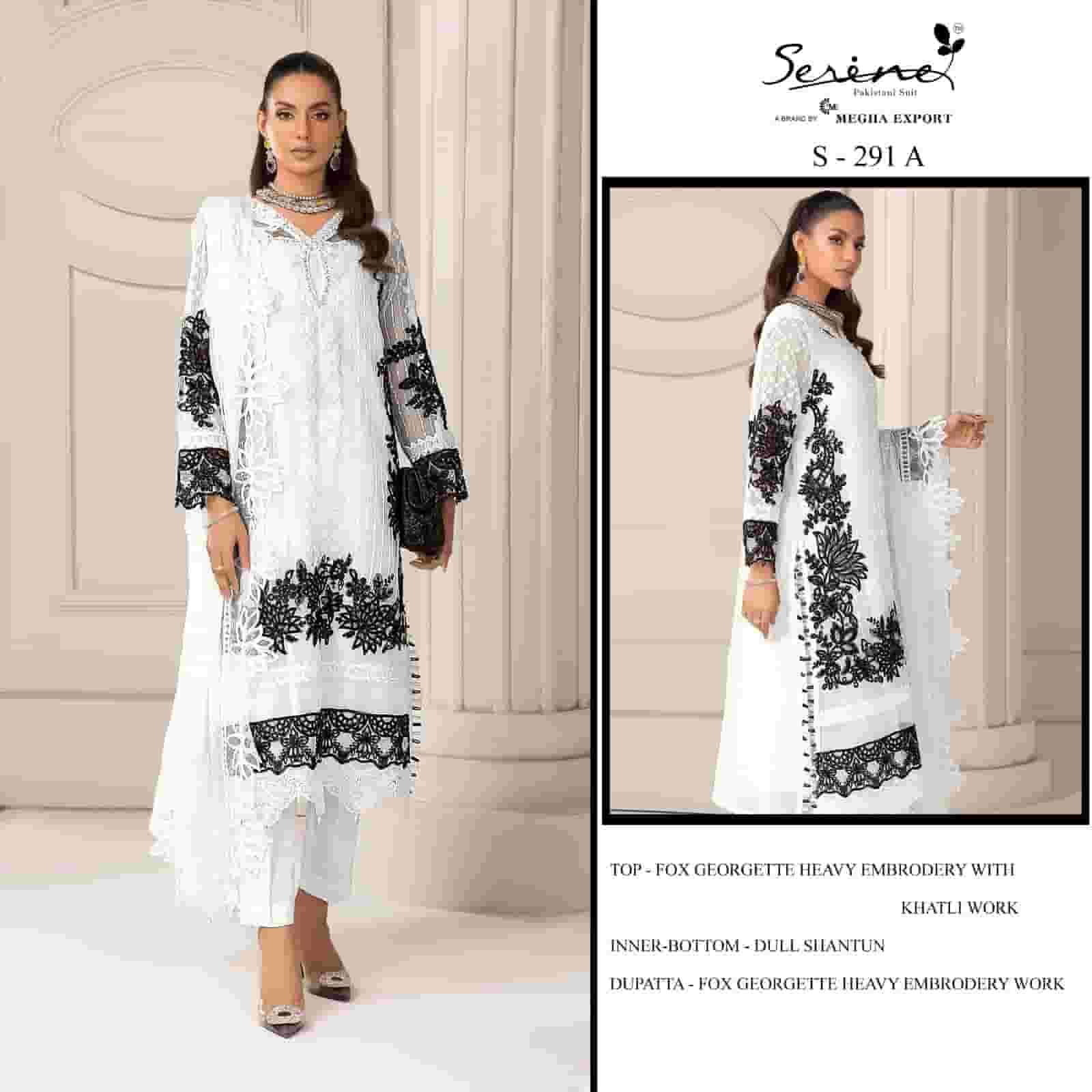 Serine S-291 A Embroidered Georgette Suit