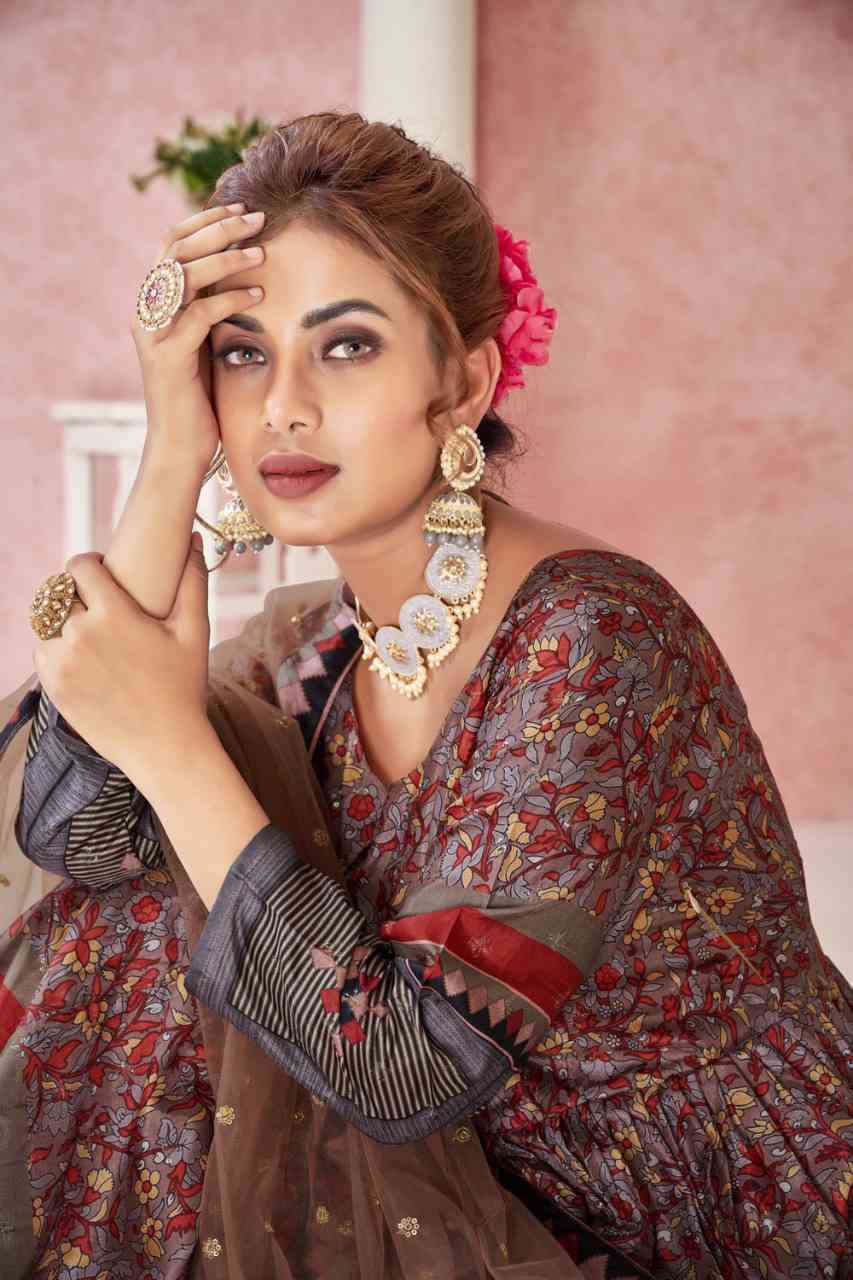 Alfaaz Kimaya Partywear Silk Gown Collection New Catalog view 12