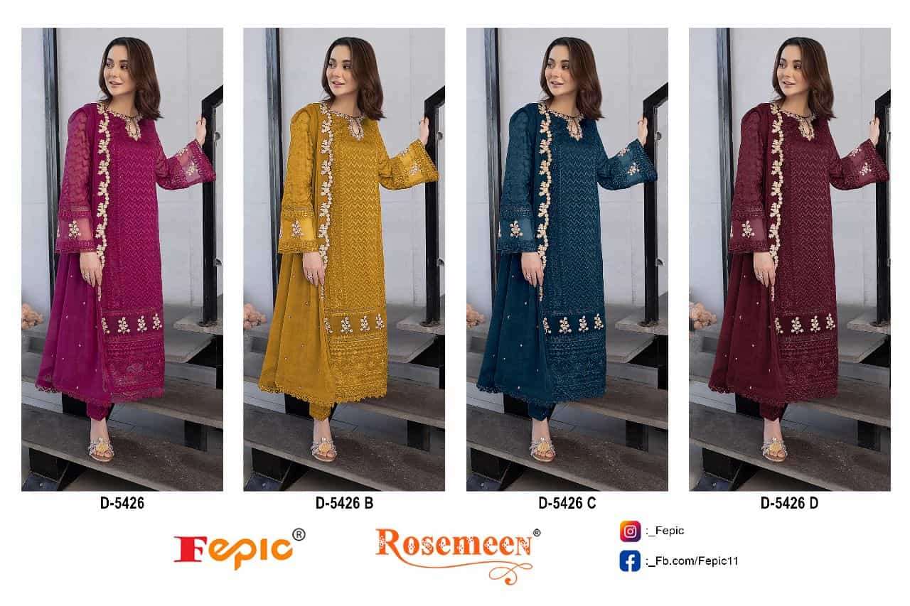 Fepic Rosemeen Embroidered Georgette Salwar Suit view 5