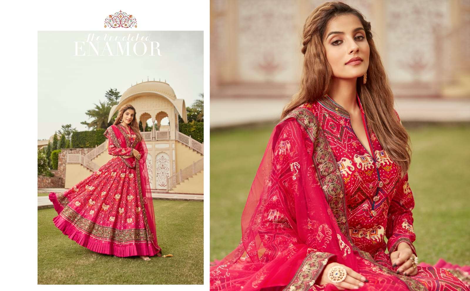 Virasat Gajgamini Latest Designer Gown Dupatta Set Partywear Collection view 5