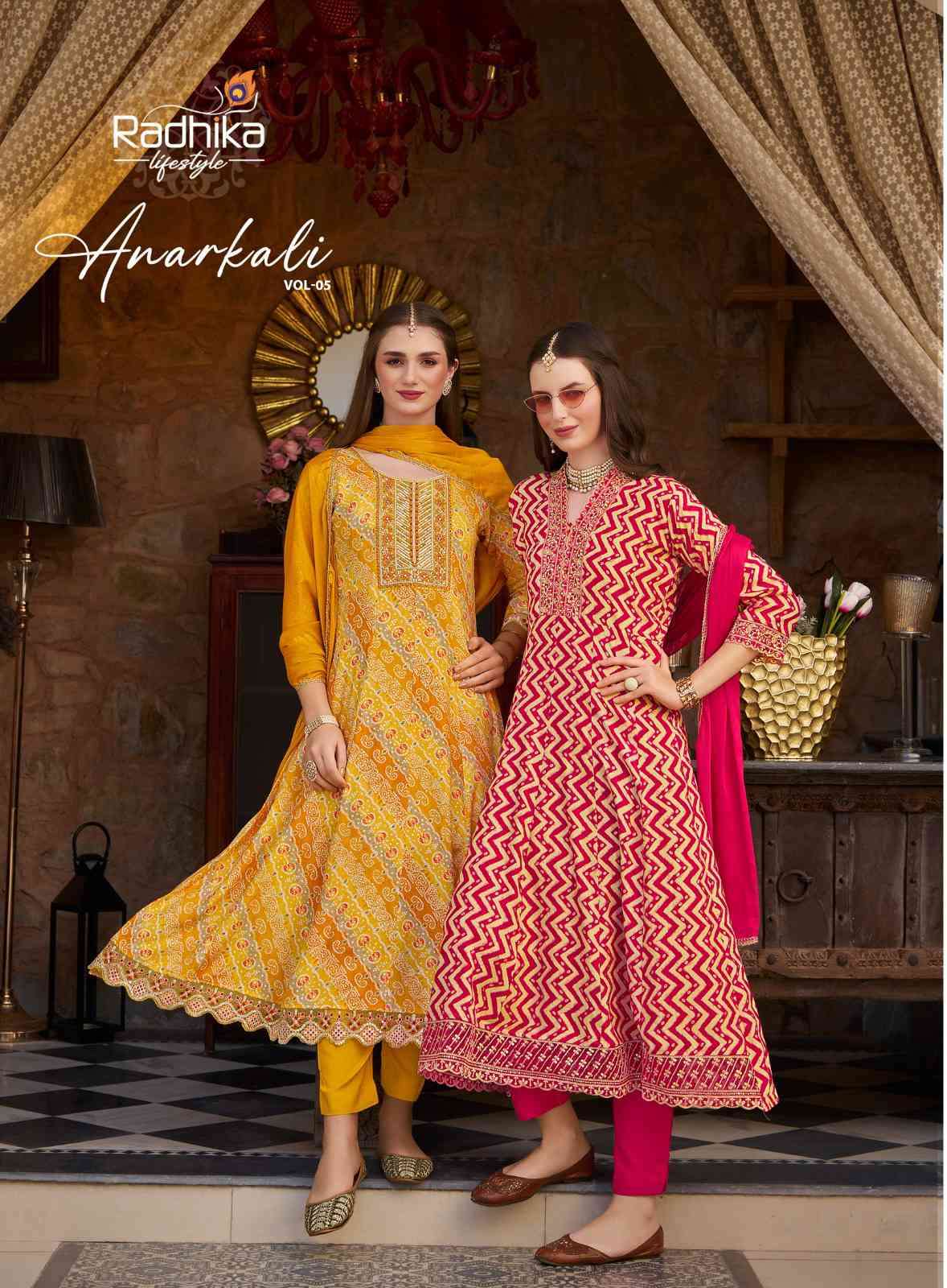 Radhika Lifestyle Anarkali Vol 5 Fancy Anarkali Style 3 Piece Designs view 14