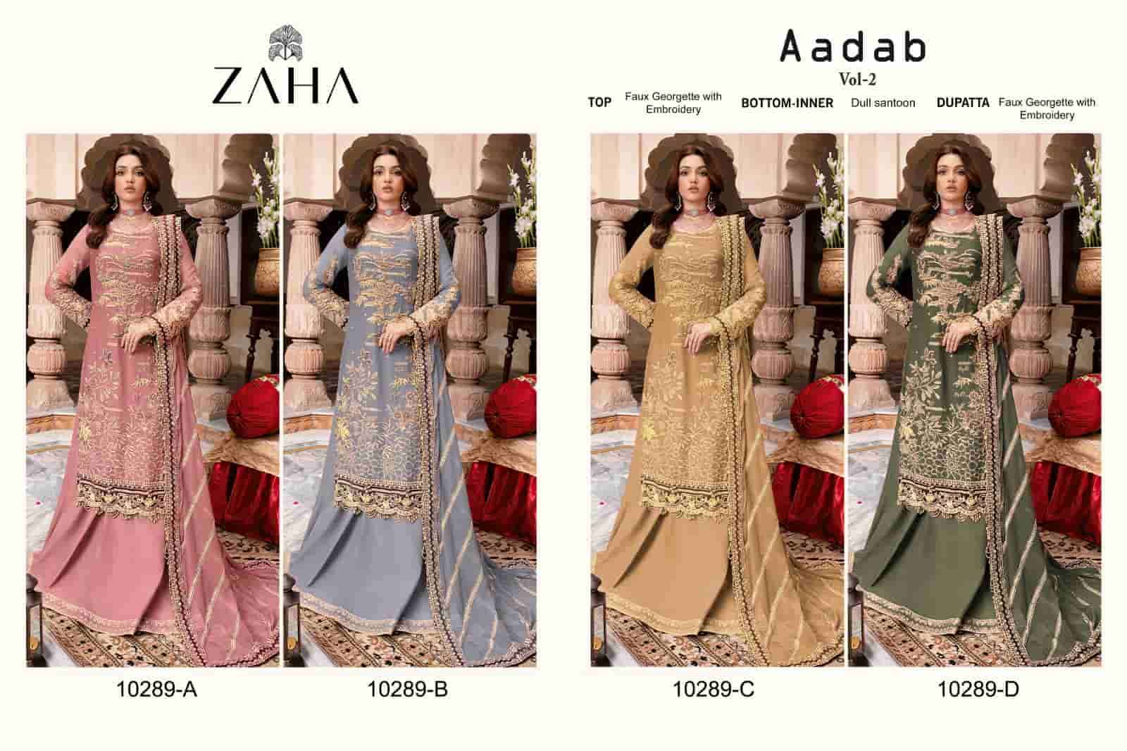 Zaha Aadab Vol 2 10291 Colors Pakistani Festive Wear Style Designer Suit Wholesalers view 5