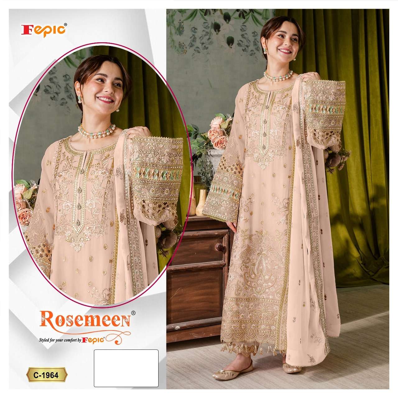 Fepic C 1964 Pakistani Suit Collection At Price