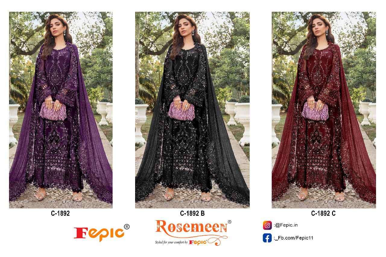 Fepic C 1892 Colors Heavy Embroidered Pakistani Suit Catalog Exporter view 7