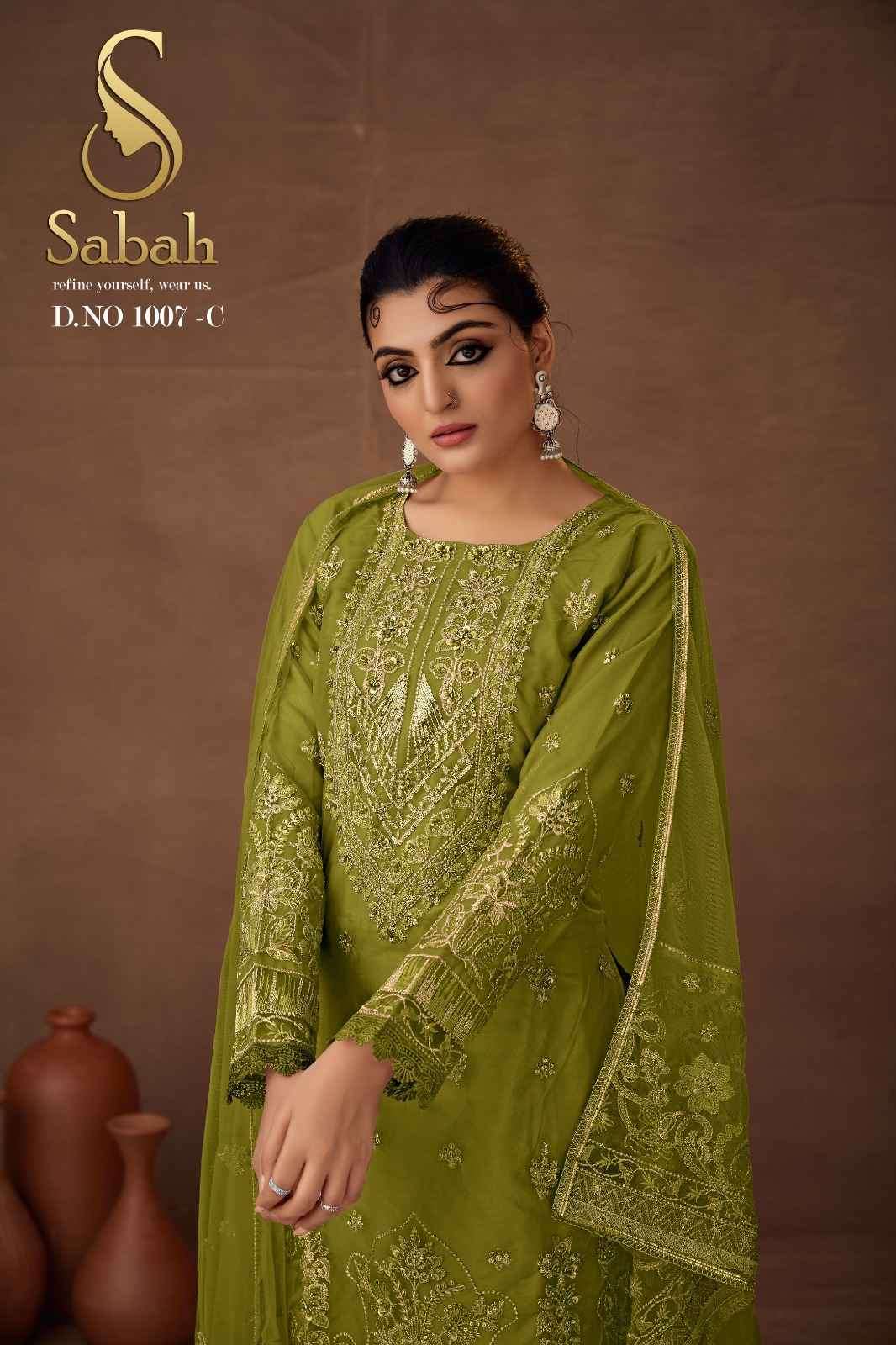 Fk Fashion Sabah Siya Fancy Organza Designer Ladies Suit Partywear Collection view 5