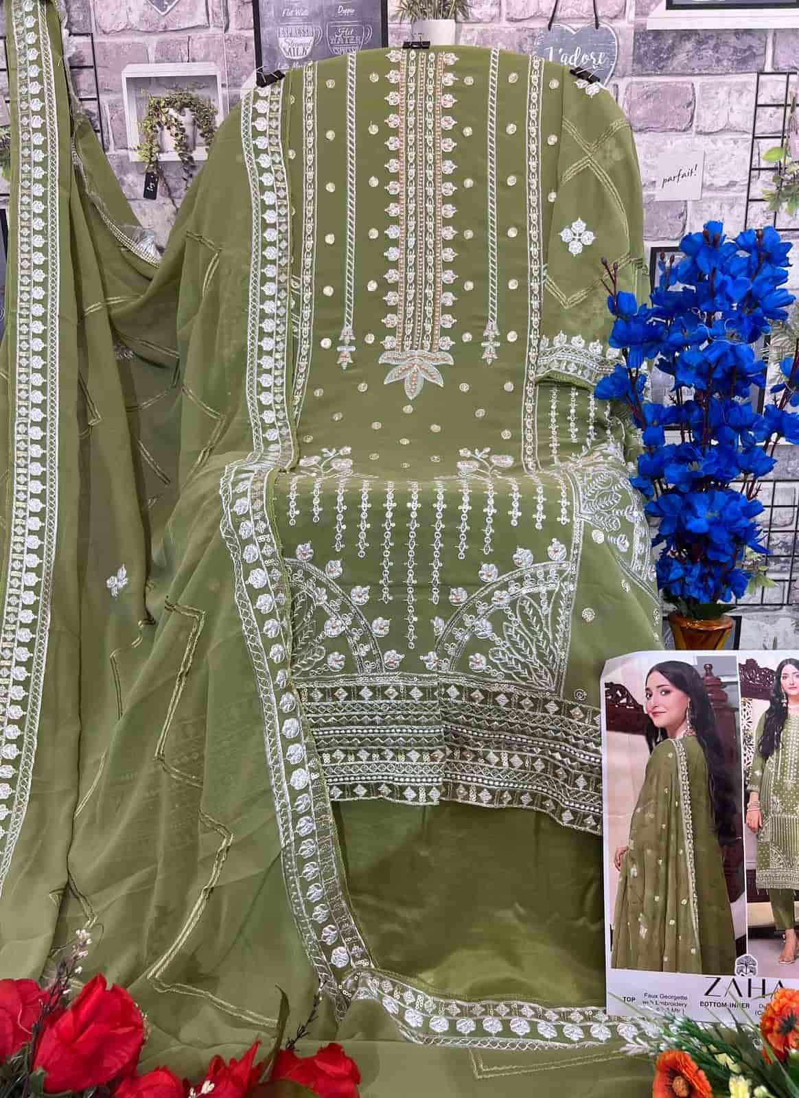 Zaha 10234 Fancy latest Embroidered Designer Salwar Kameez Ensemble view 2