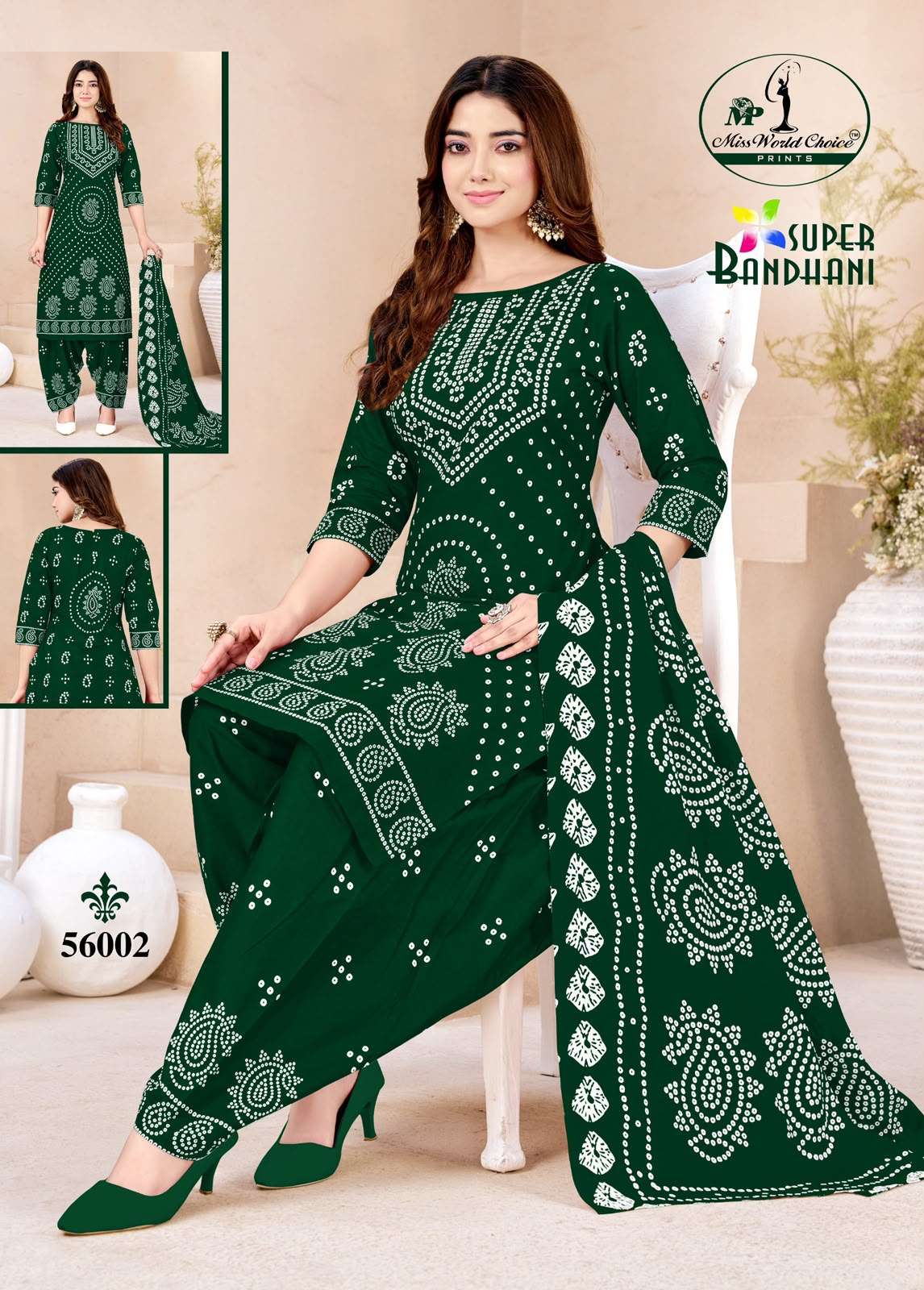 Miss World Choice Super Bandhani Vol 56 Pure Cotton Bandhani Suit view 3