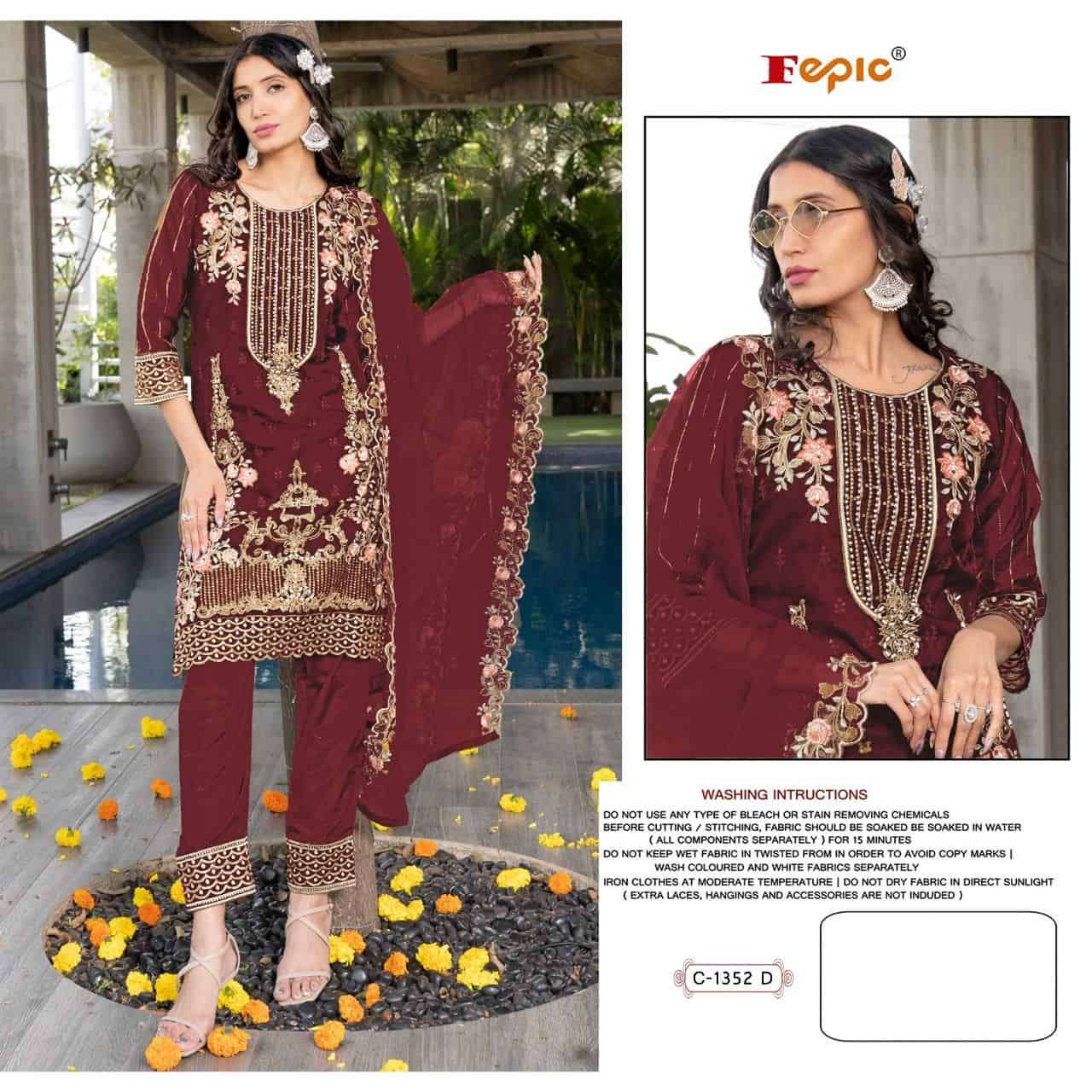 Fepic C 1352 Colors Exclusive Fancy Designer Pakistani Suit Wholasaler view 2