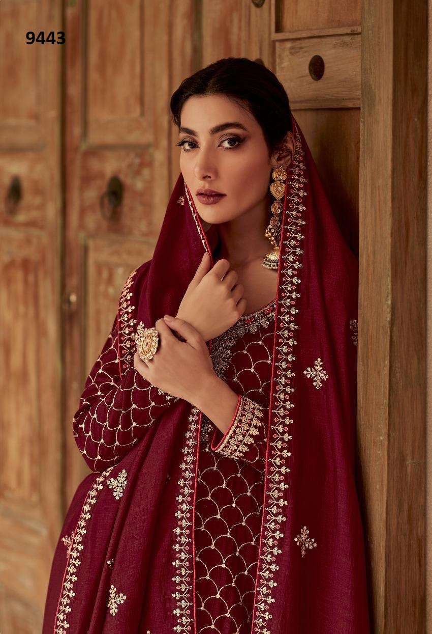 Aashirwad Nargis 9442 To 9446 New Designer Silk Suit Collection view 19