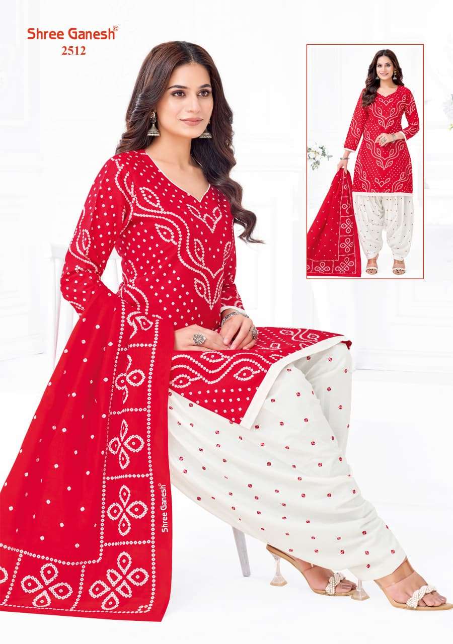 Shree Ganesh Bandhani Vol 5 Heavy Cotton Bandhani Suit view 12