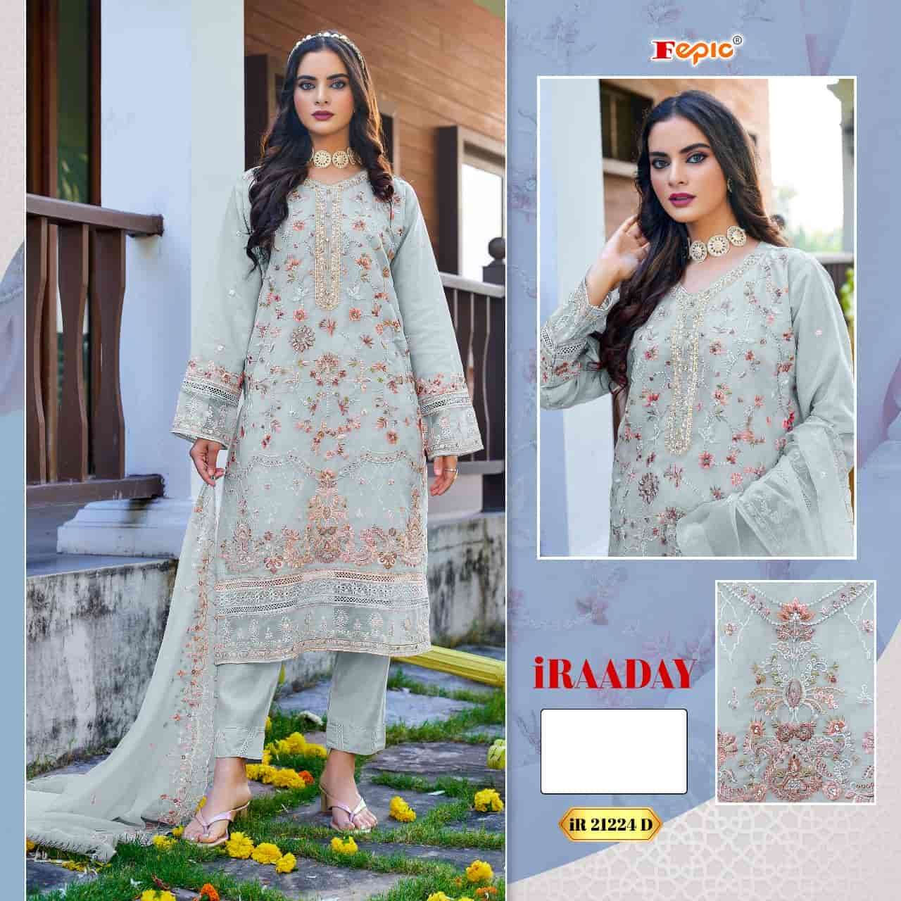 Fepic IR 21224 Colors Pakistani Style Designer Organza Salwar Suit Wholesalers view 3