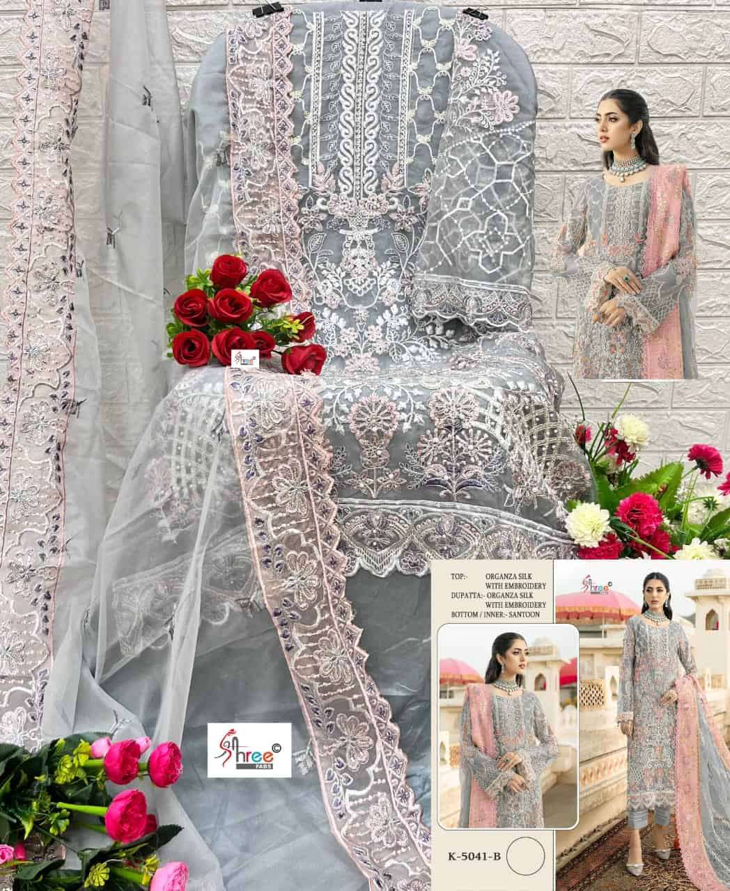Shree Fabs K 5041 Colors Pakistani Festive Wear Style Heavy Embroidered Suit view 9