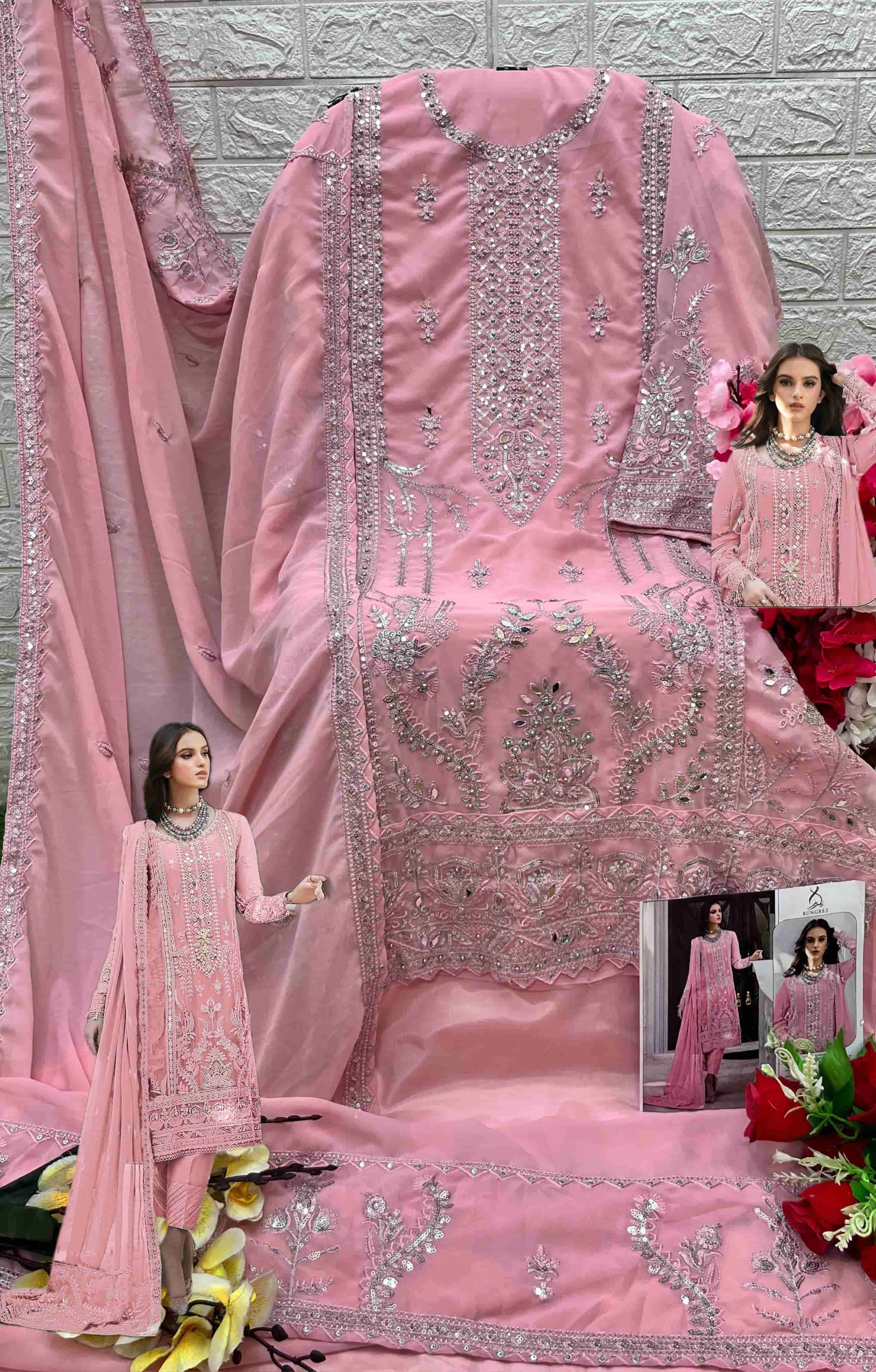 Rungrez 5005 C Heavy Embroidered Pakistani Salwar view 2