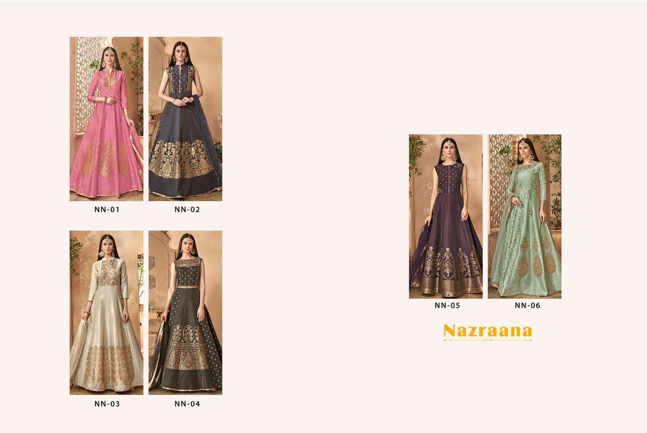 Stf nazraana wedding collection party wear gown catalogue india view 9