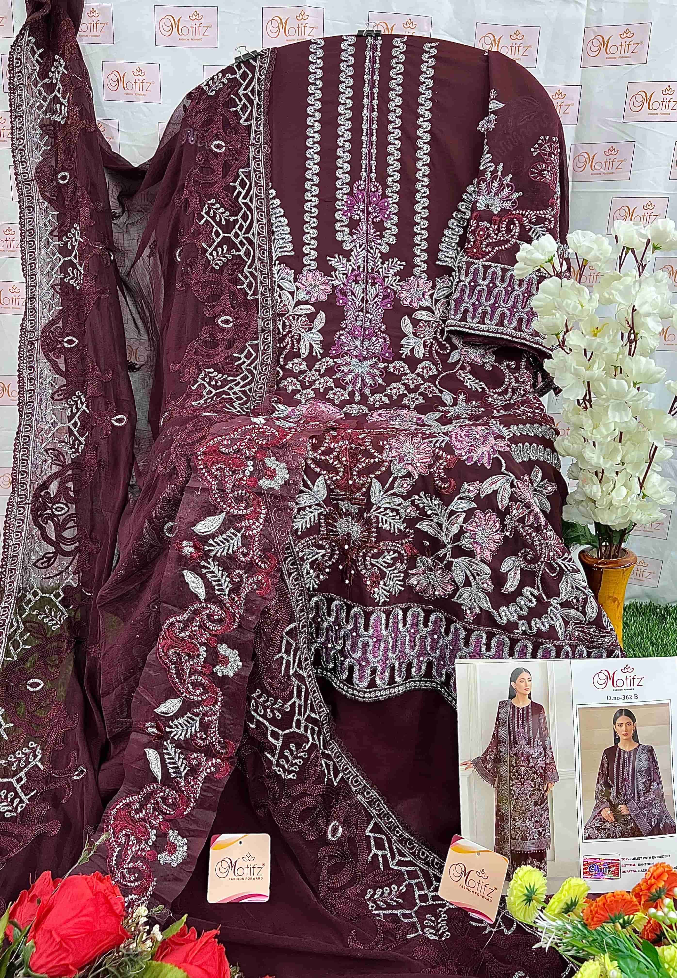 Motifz 362 Colors Heavy Designer Style Party Wear Salwar Suit Online Wholesalers view 8