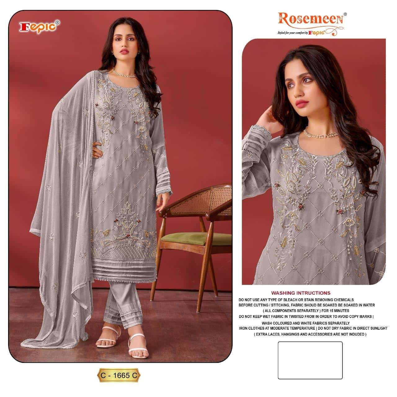 Fepic C 1665 Colors Festive Wear Style Heavy Designer Pakistani Suit Wholesalers view 3