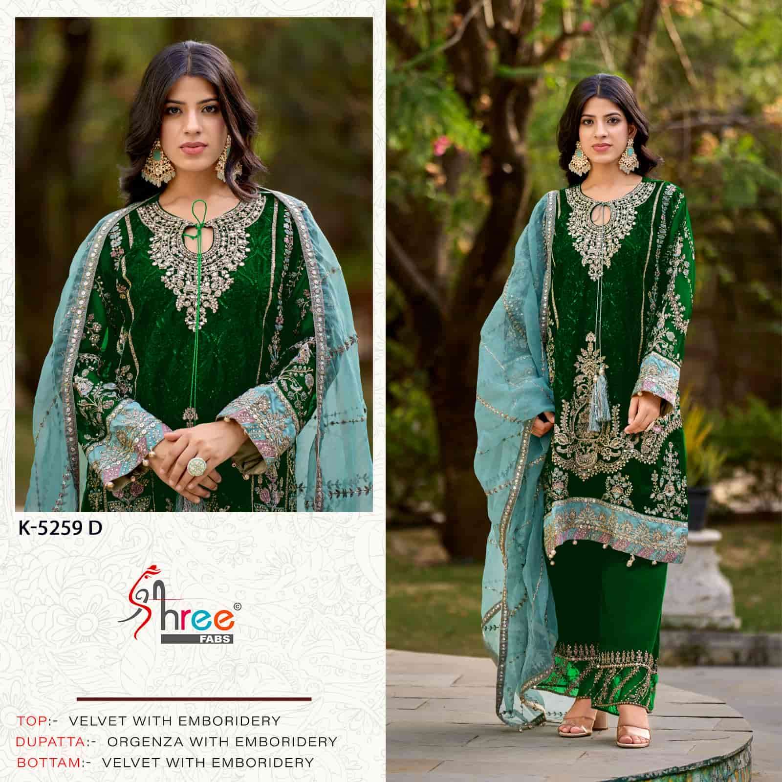 Shree Fabs K 5259 Colors Pakistani Style Heavy Embroidered Winter Wear Collection view 4