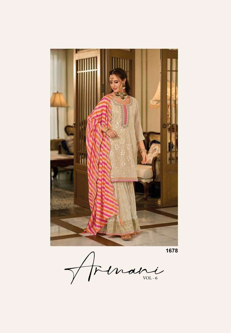 Eba Lifestyle Armani Vol 6 Wedding Wear Style Designer Sharara Dress New Collection view 5