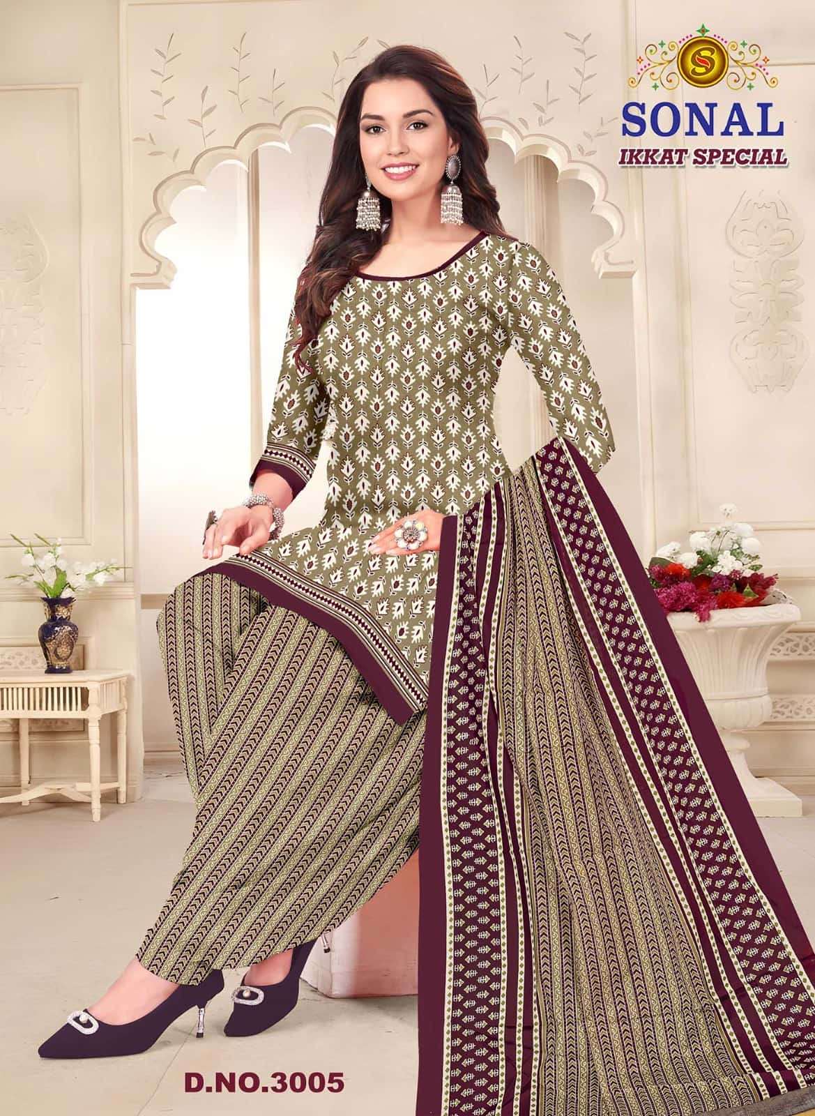 Sonal Textile Ikkat Special Vol 3 Pure Cotton Printed Suit Exporters view 12