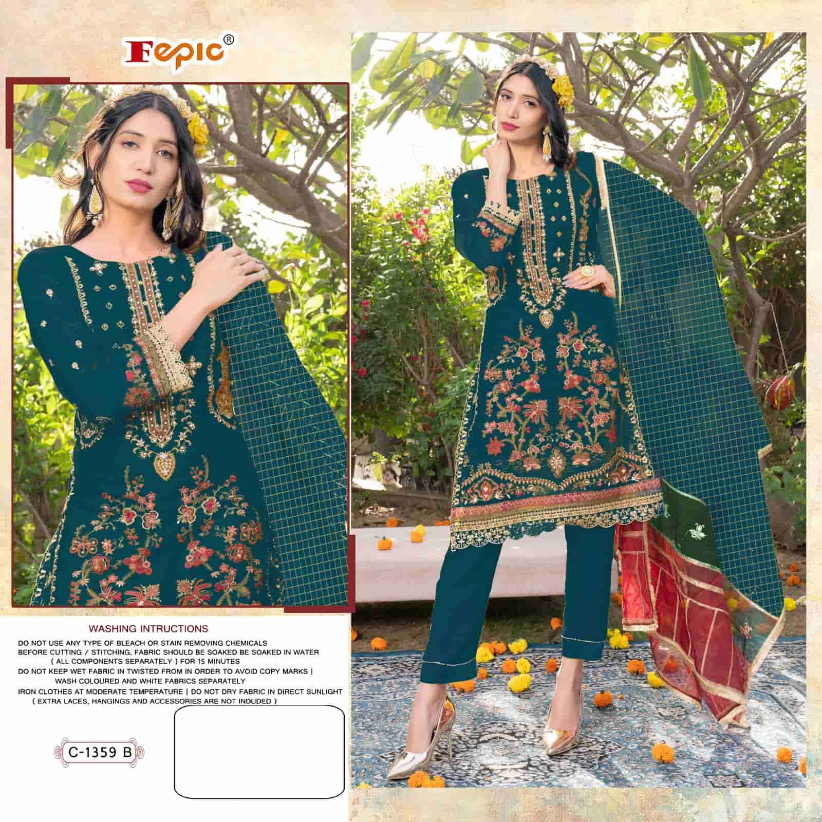 Fepic C 1359 Colors Pakistani Exclusive Designer Salwar Suit Wholesalers view 3
