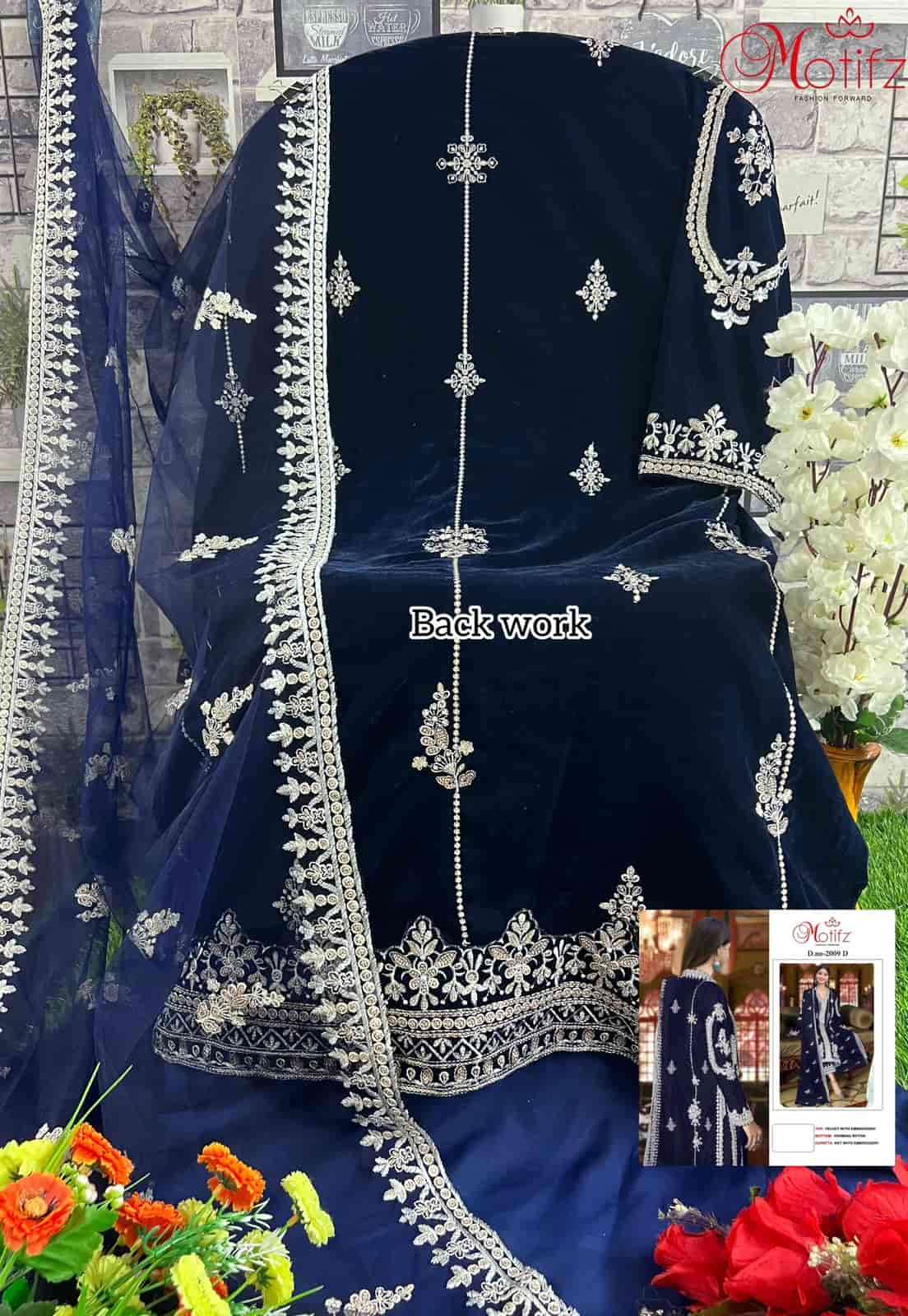 Motifz 2009 Colors Pakistani Festive Wear Style Designer Winter Wear Suit Exporters view 6