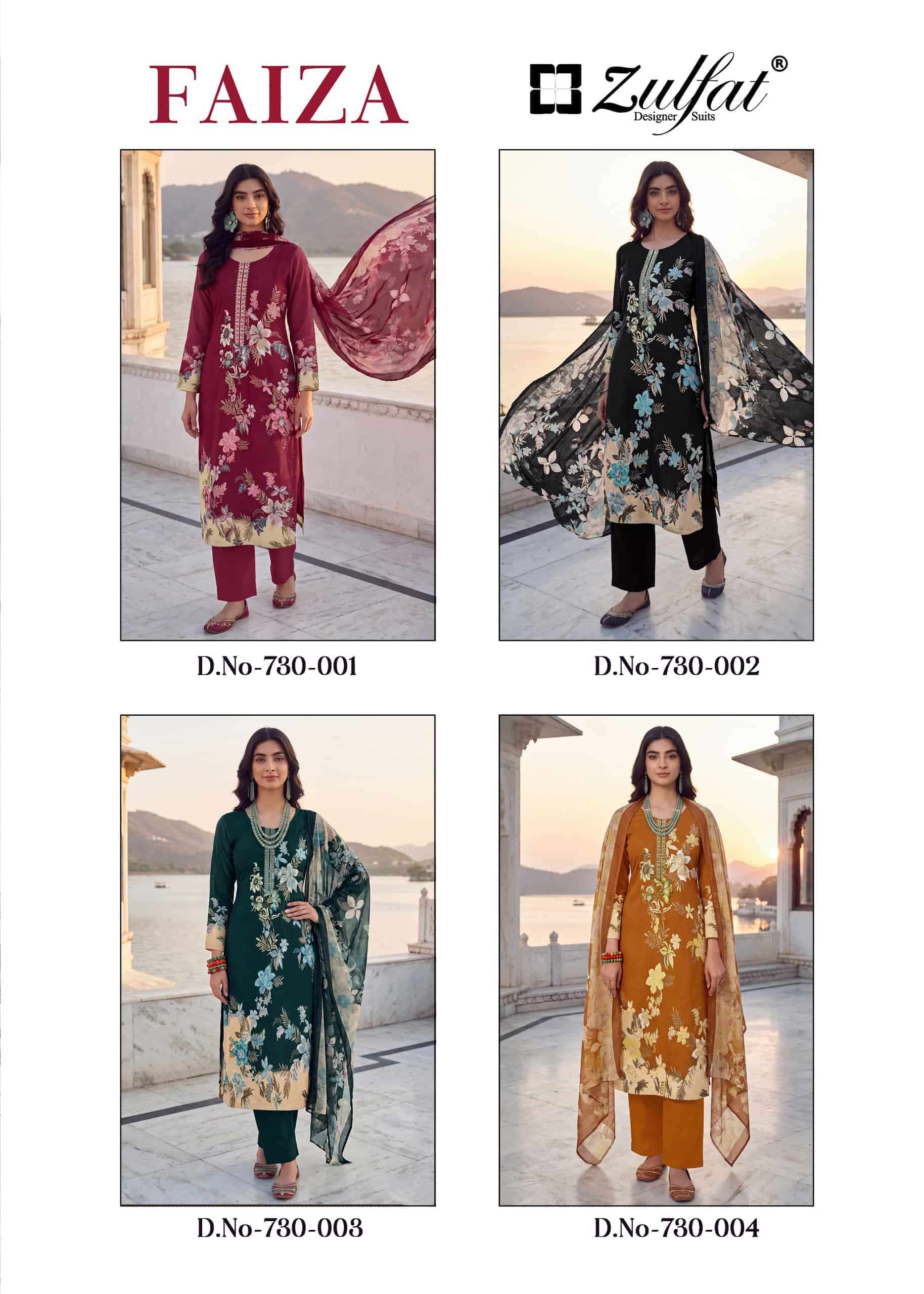 Zulfat Faiza Pure Jam Cotton Dress Catalog view 2