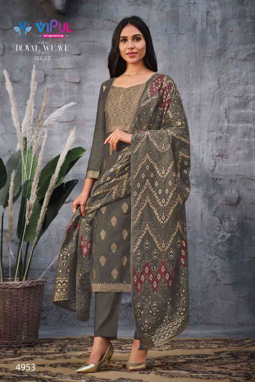 Vipul Royal Weave Ikkat Jacquard Suit view 3