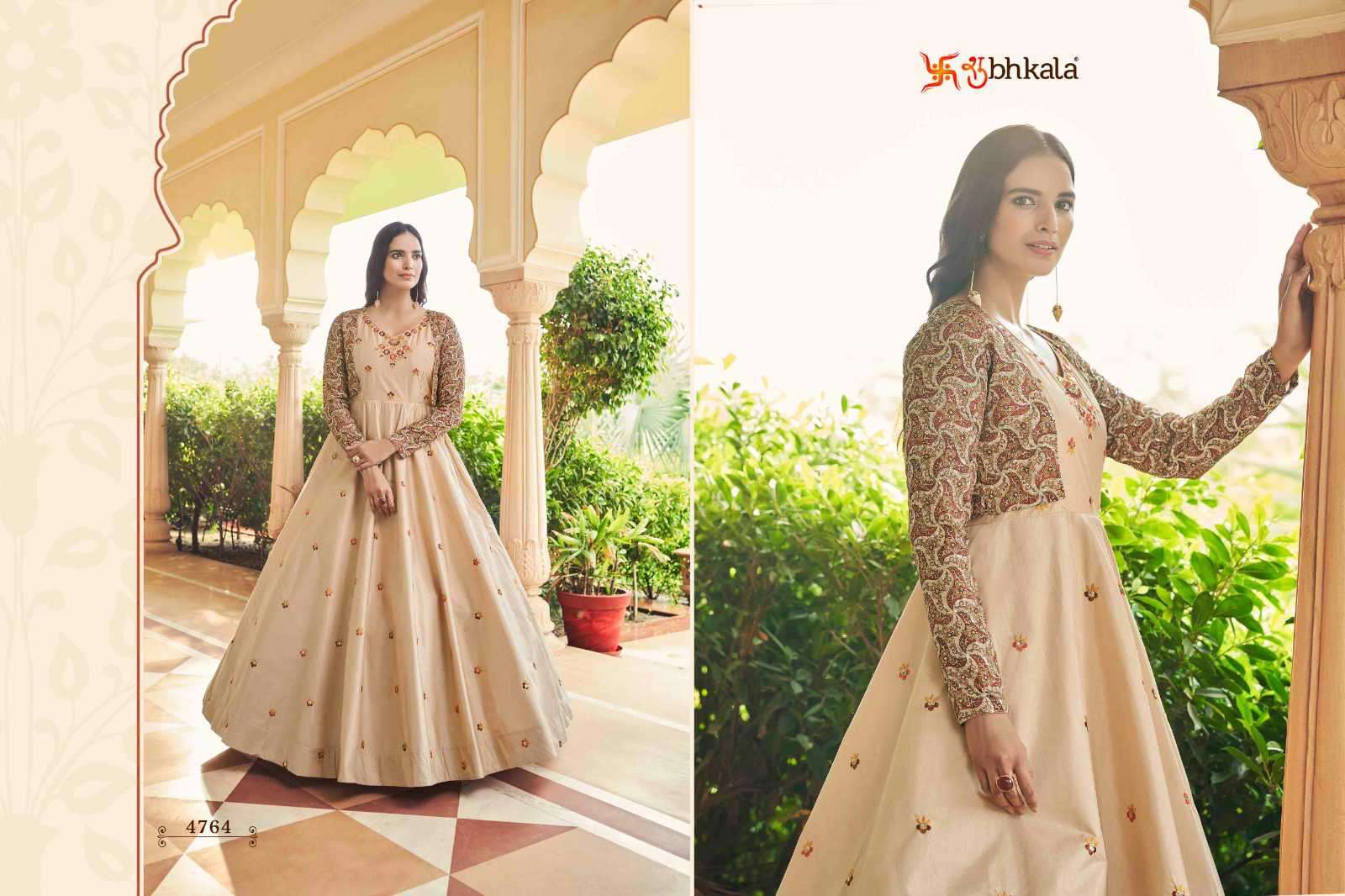 Shubhkala Flory Sequined Anarkali Gown view 8