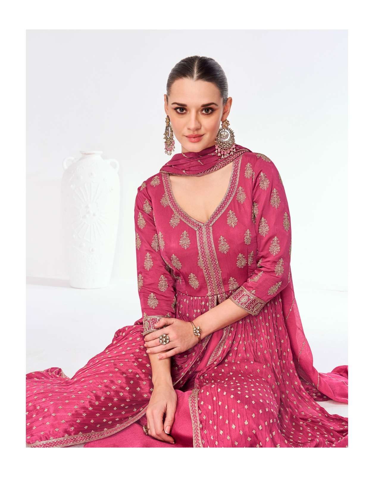 Aashirwad Rosy 9980 To 9983 Readymade Latest Designer Dress Exporters view 3