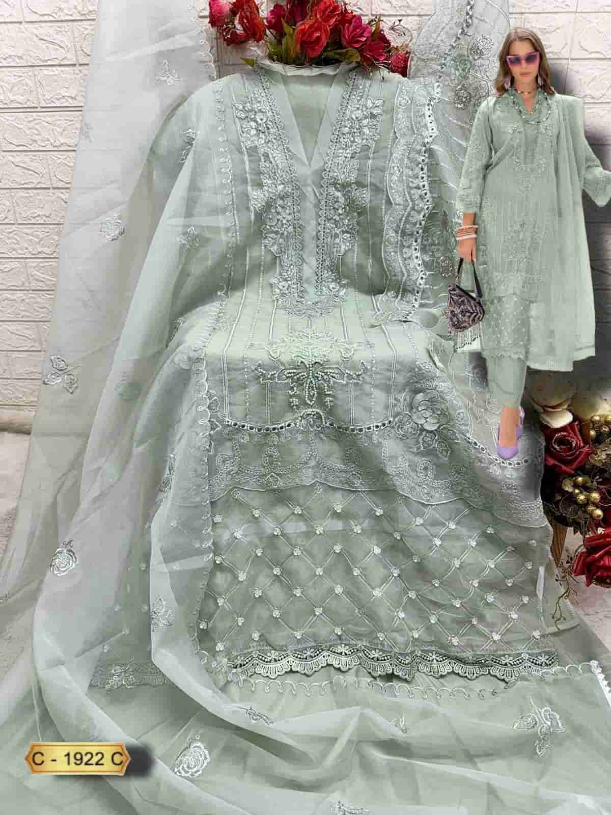 Fepic C 1922 Colors Pakistani Organza Embroidered Salwar Suit Wholesalers view 7