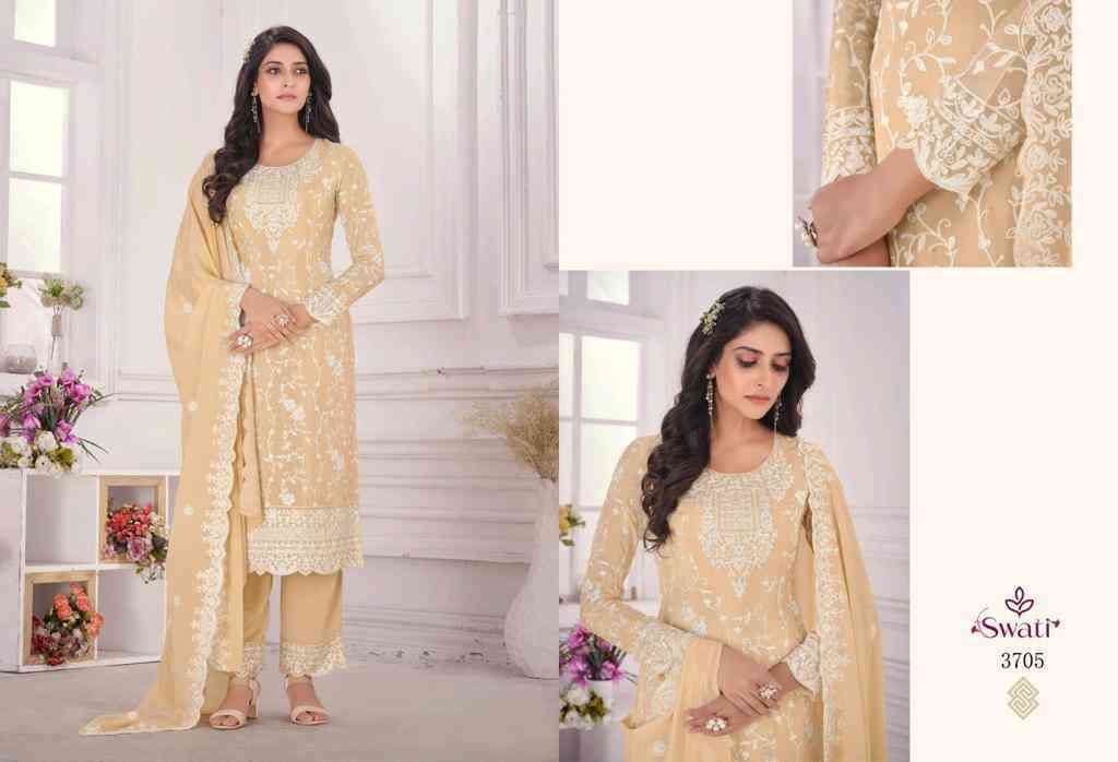 Swagat Swati 3701 To 3706 Festive Wear Straight Salwar Suit New Collection view 7