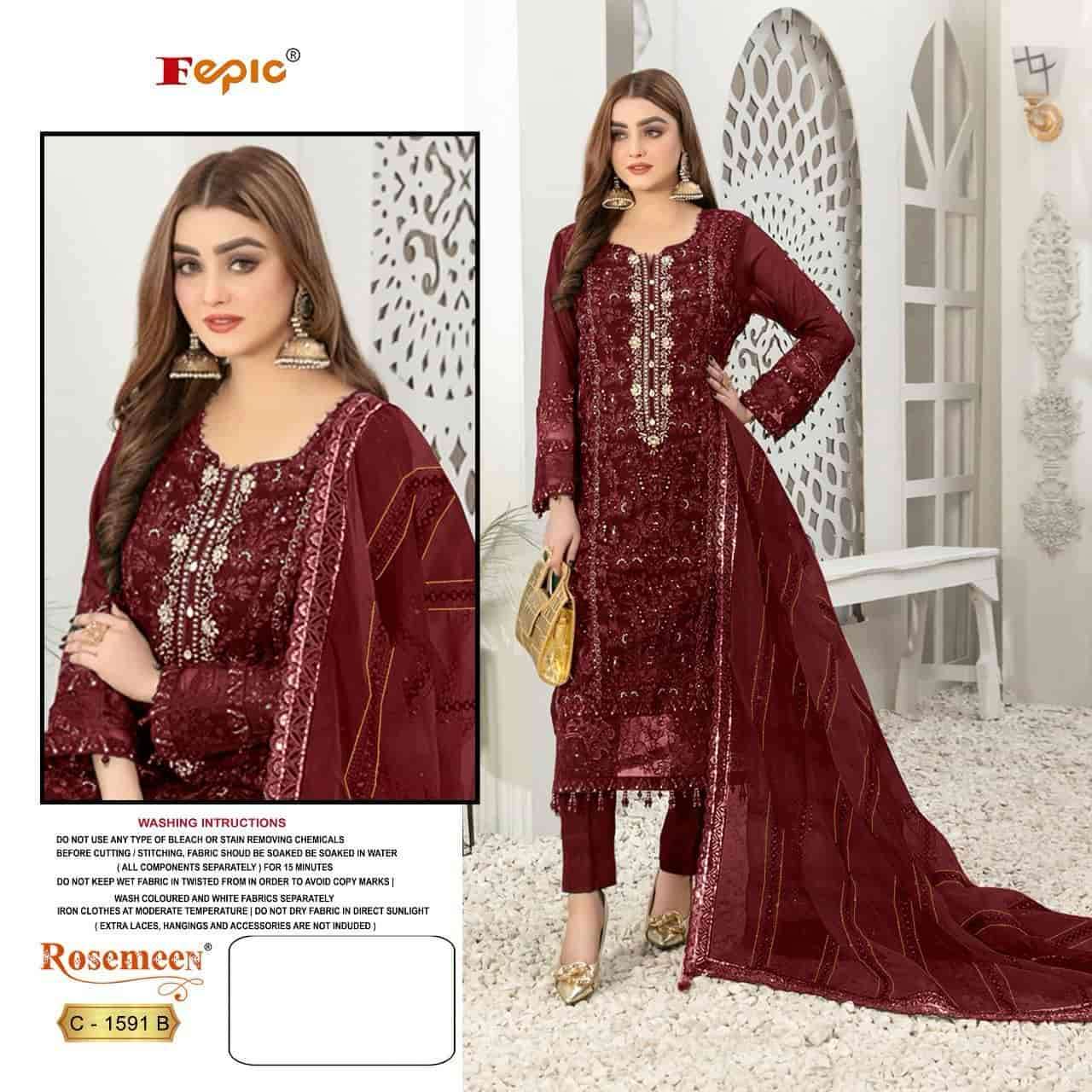 Fepic C 1591 Colors Pakistani Designer Style Salwar Suit Online view 6